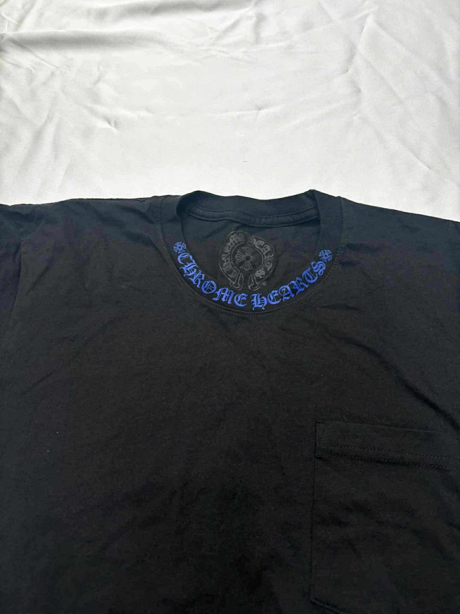 Chrome Hearts Chrome Hearts 1988 Neck Logo Black Blue T Shirt Size US L / EU 52-54 / 3 - 8 Thumbnail
