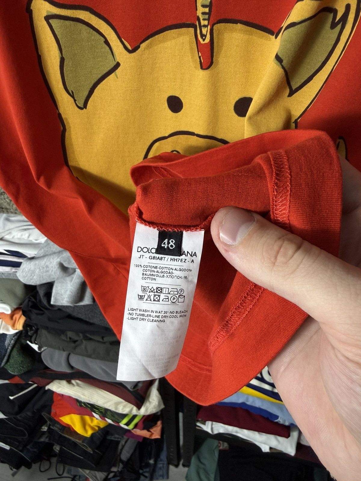 Dolce & Gabbana Dolce & Gabbana Year Of The Pig T-Shirt Red Graphic Tee Size US M / EU 48-50 / 2 - 11 Thumbnail