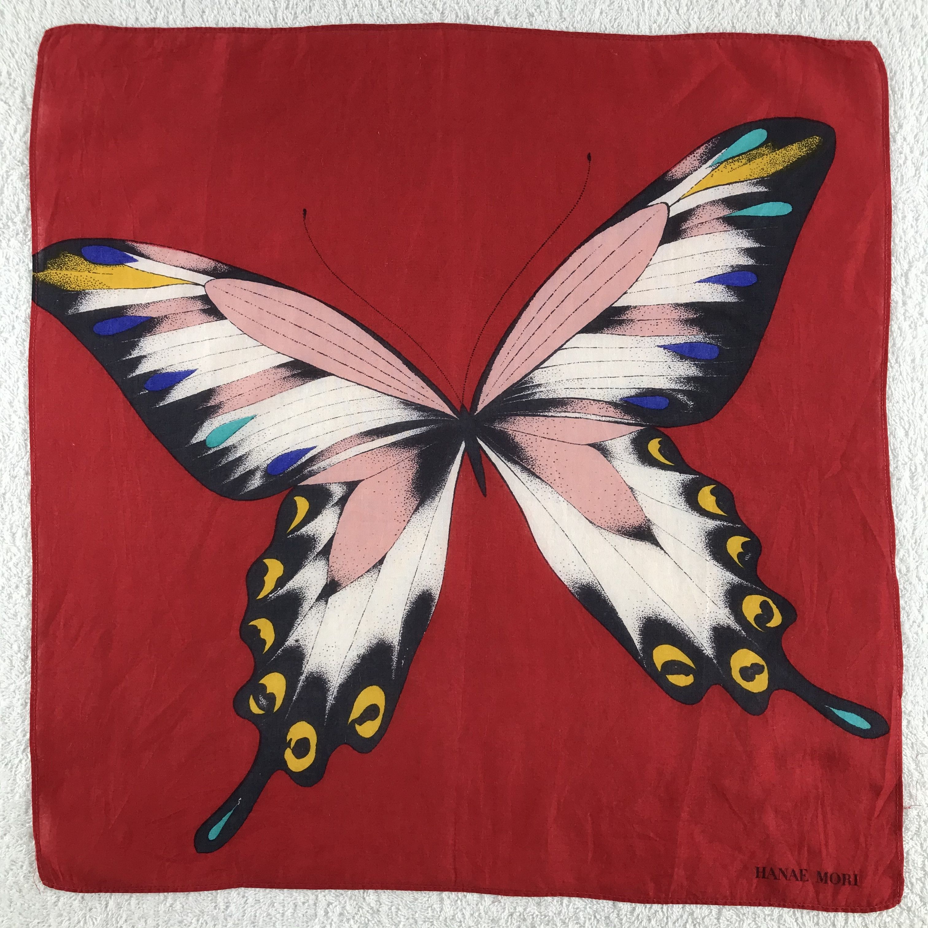 Hanae Mori × Vintage Hanae Mori Bandana / Handkerchief / Neckerchief - S347 Size ONE SIZE - 1 Thumbnail