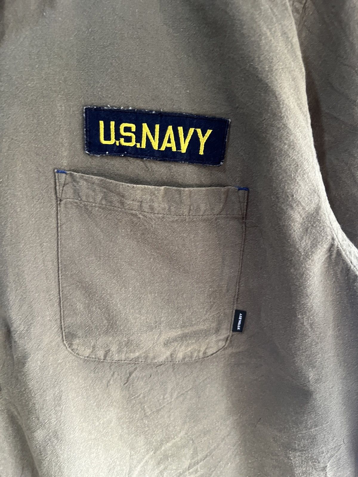 Airwalk 🔥Airwalk US Navy Button Up Shirt Size US XL / EU 56 / 4 - 9 Thumbnail
