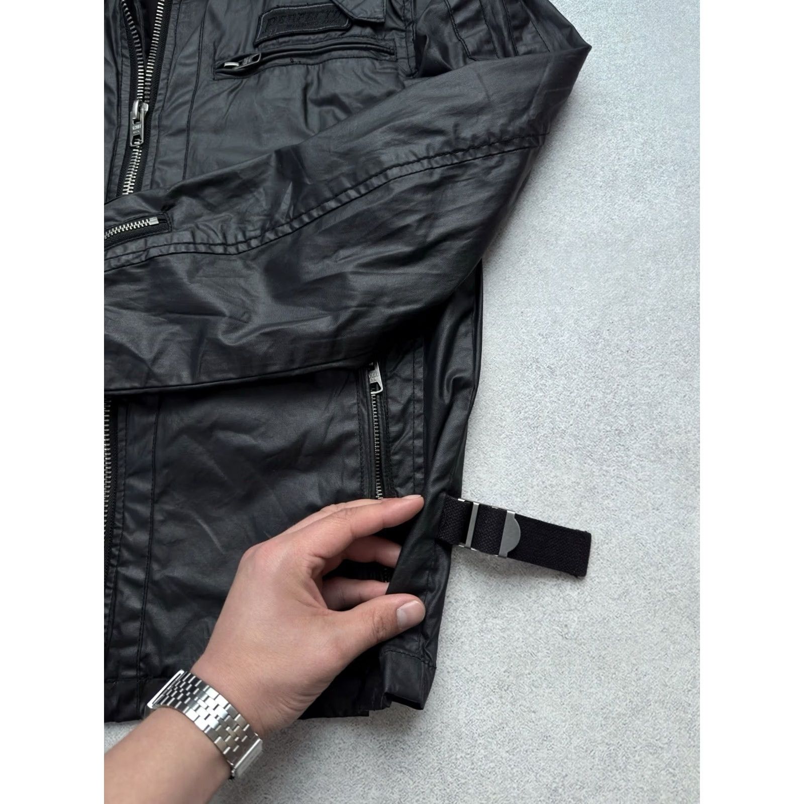 Schott VINTAGE Schott Perfecto Racer Biker Leather Cotton Jacket Black Size M Men's Jacket Size US M / EU 48-50 / 2 - 7 Thumbnail