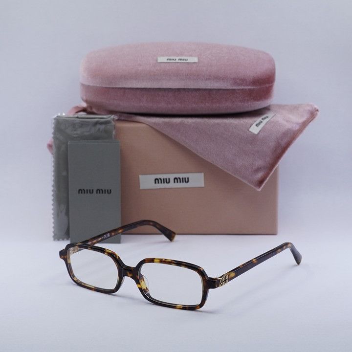 Miu Miu Miu Miu MU11ZS 14L08N Sunglasses Havana Rectangle Frame Size ONE SIZE - 12 Thumbnail