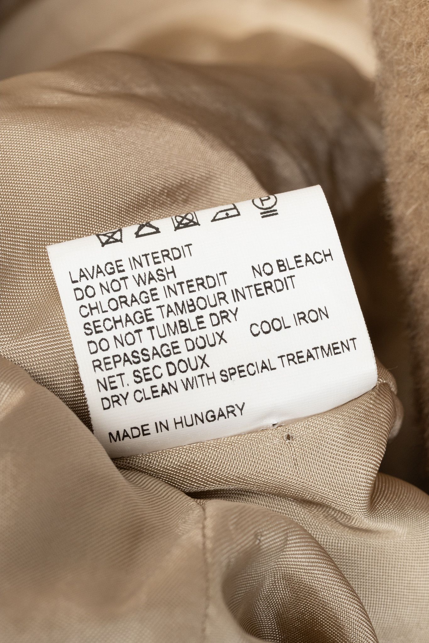 Carven Carven PF15 Camel Alpaca Shearling Double-Breasted Coat Size L / US 10 / IT 46 - 10 Thumbnail