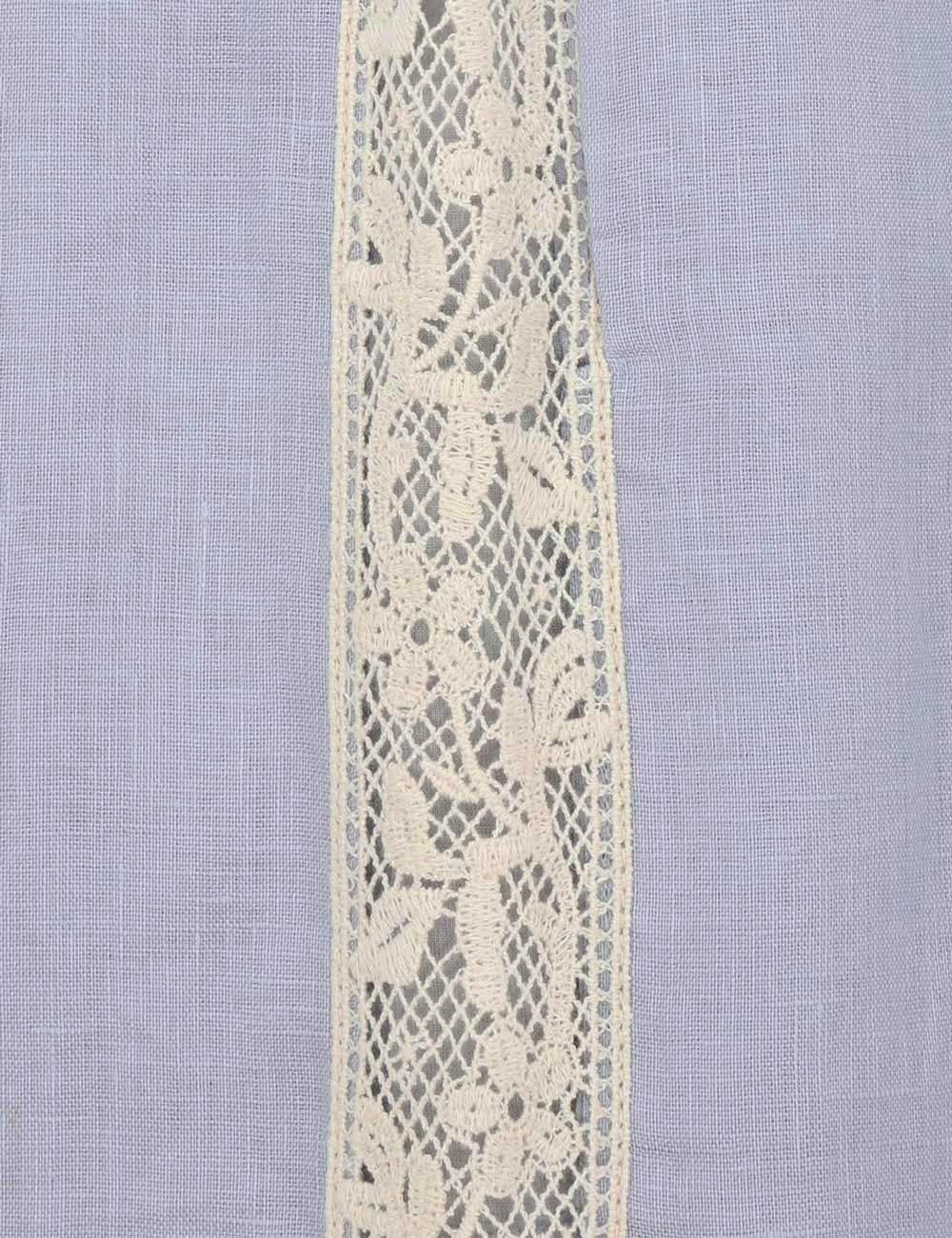 Zimmermann oc11z0126 Everley Lace Trim Pants in Dusty Blue Size 28" / US 6 / IT 42 - 5 Thumbnail