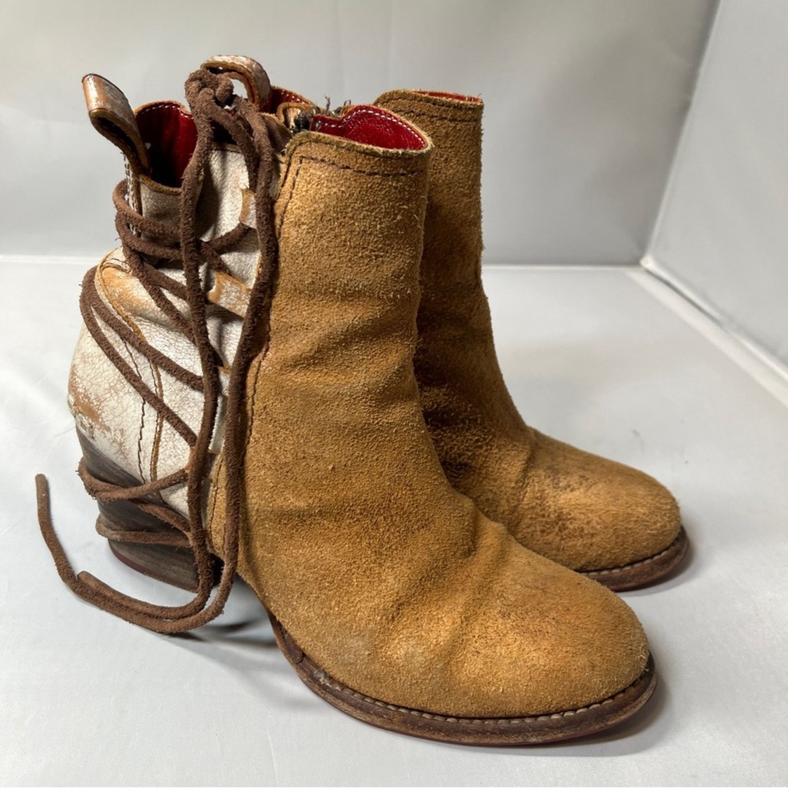 Bed Stu Bed Stu Baire Two tone Heeled Boots Womens Size US 8 / IT 38 - 5 Thumbnail