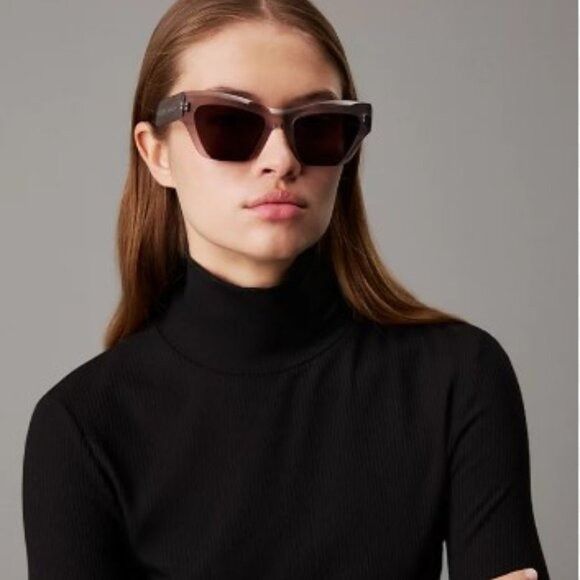 Calvin Klein Calvin Klein CK24531S 601 Sunglasses Rose Cat Eye Frame Size ONE SIZE - 2 Thumbnail