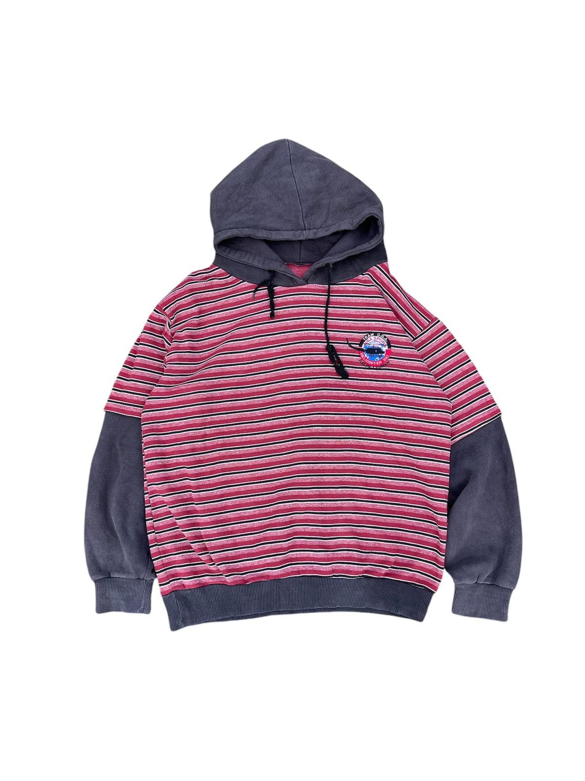 Polo Ralph Lauren × Ralph Lauren × Vintage VINTAGE RALPH LAUREN STRIPE HOODIE Size US M / EU 48-50 / 2 - 1 Thumbnail