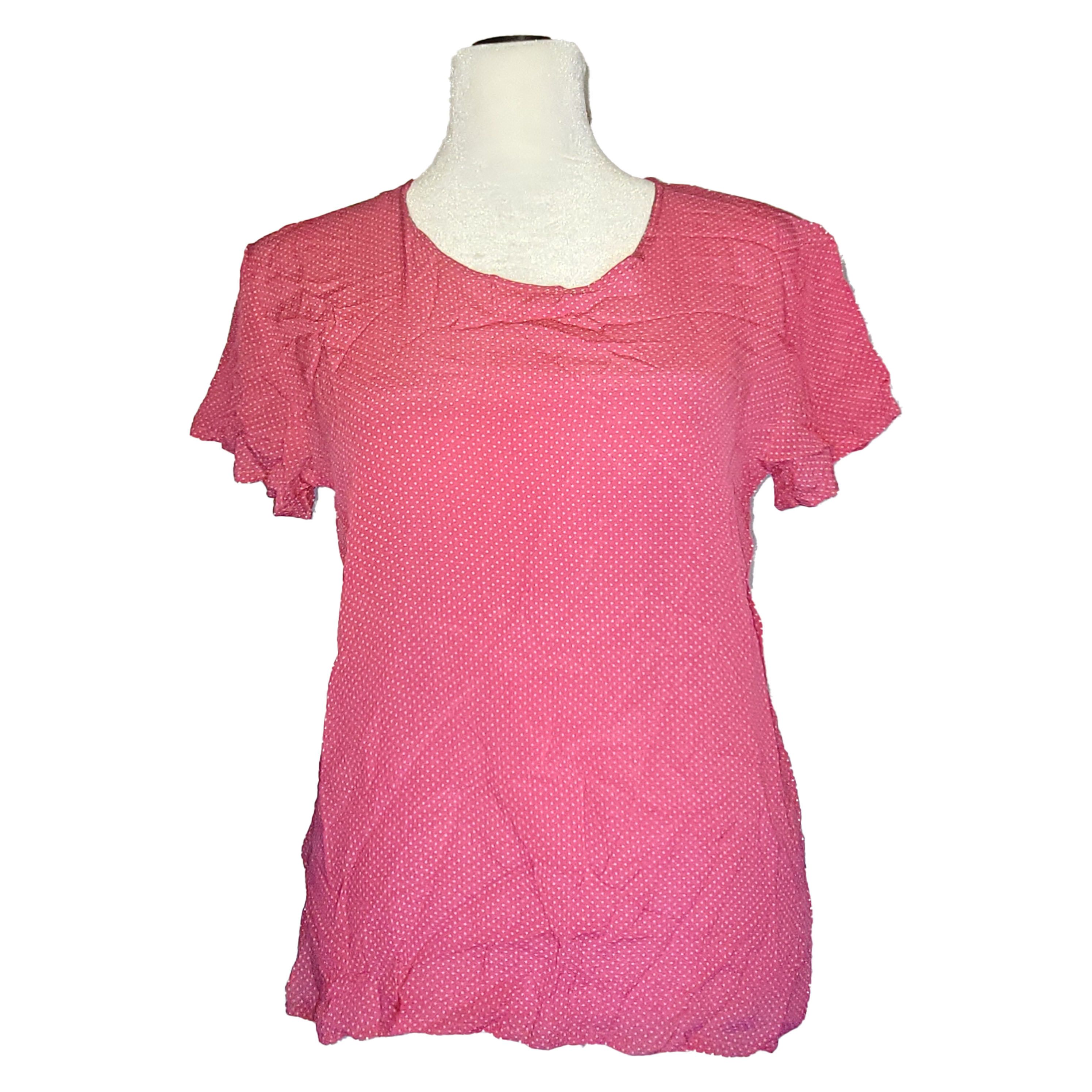 Other Women's 100% Silk Short Sleeve Top T-Shirt SAE334 Size S / US 4 / IT 40 - 2 Thumbnail