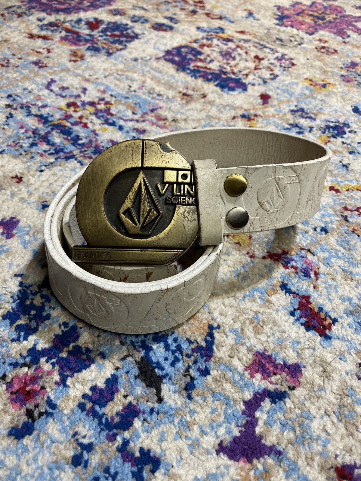Volcom 2006 VOLCOM V LINE SCIENCE SNOW GENUINE LEATHER BELTS Size 46 - 2 Thumbnail