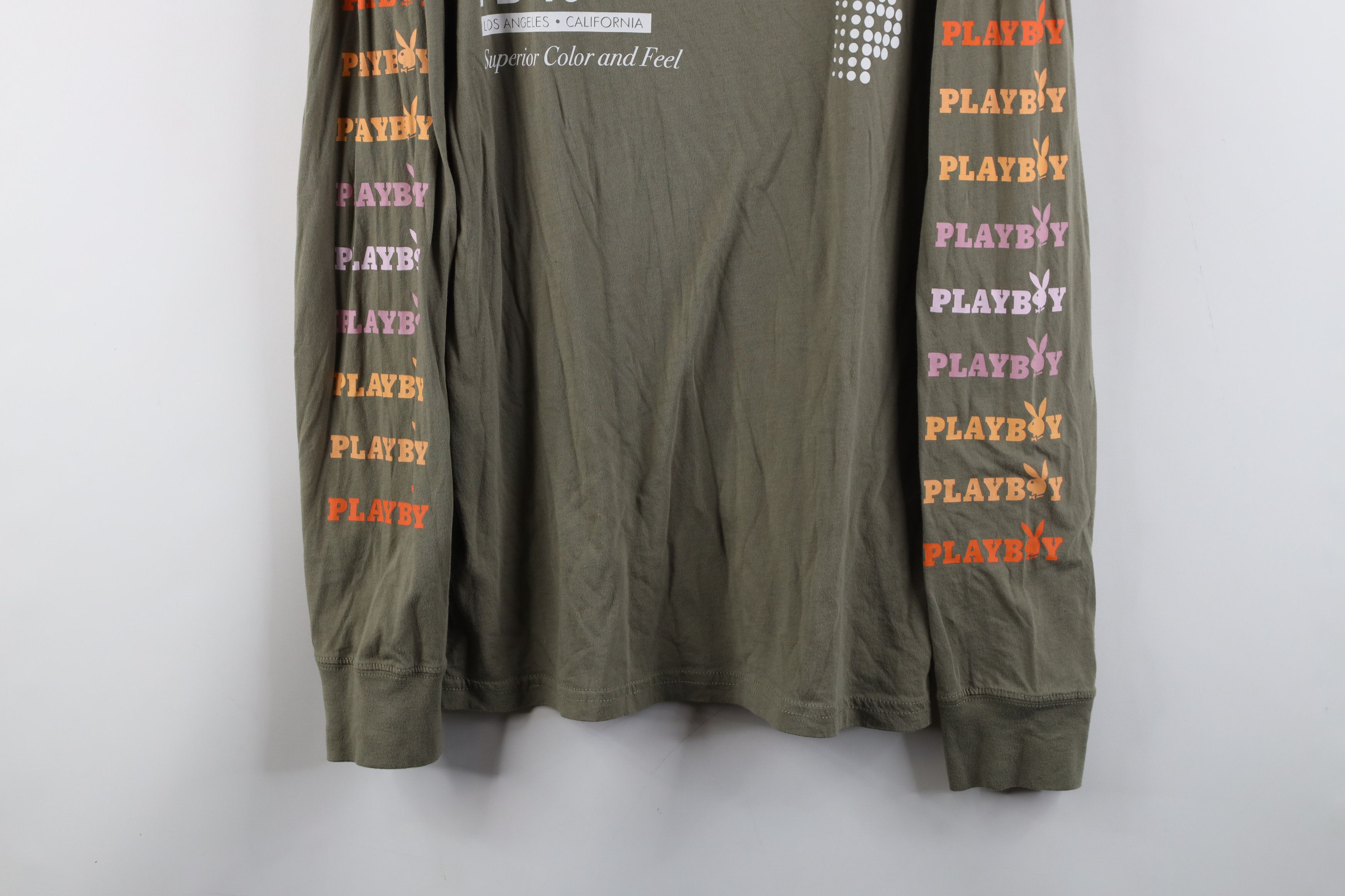 Playboy × Vintage Vintage Y2K Pacsun Playboy Taped Logo Long Sleeve T-Shirt Size US S / EU 44-46 / 1 - 3 Thumbnail