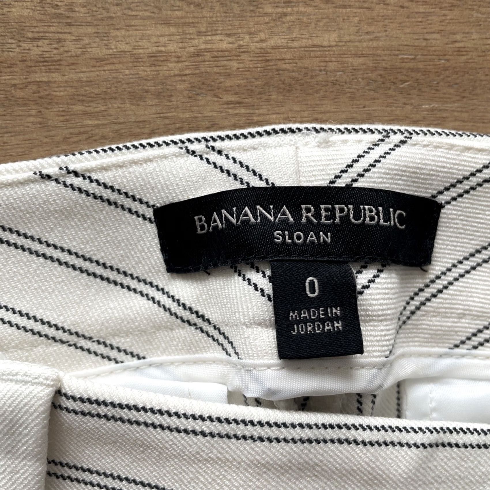 Banana Republic Banana Republic Sloan Fit Women's 0 Pants Tapered Knit Flat Front 26x26 Black Multicolor Casual Office Business Size ONE SIZE - 4 Thumbnail