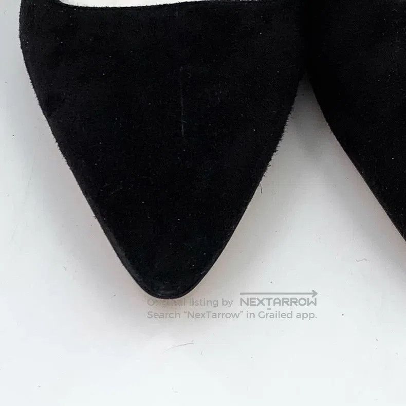 The Row The Row Black Pointed Toe Tie Bow Thin Heel Mules Size US 7.5 / IT 37.5 - 8 Thumbnail