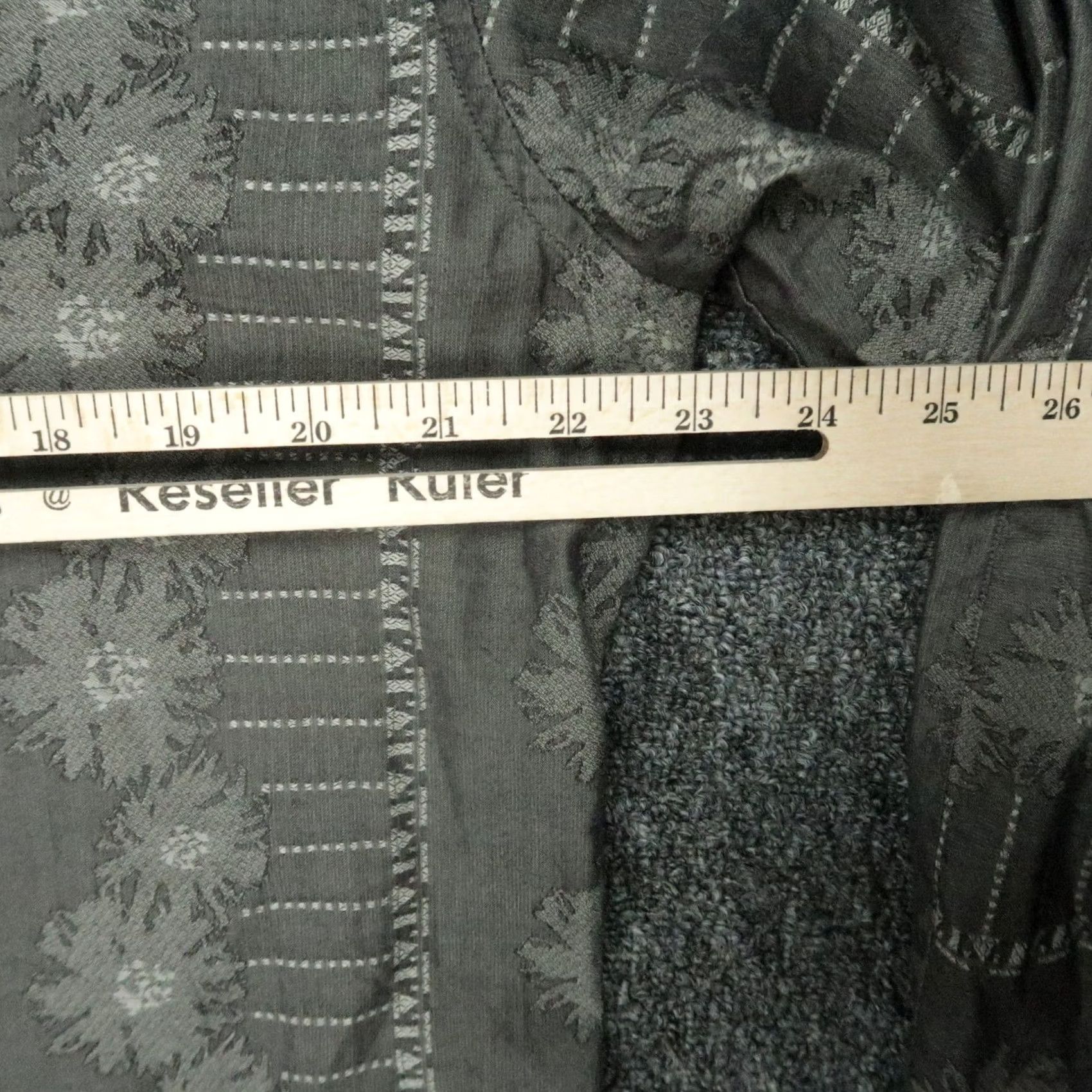 Robert Graham Robert Graham Shirt Mens Medium Gray Floral Long Sleeve Contrast Cuff Designer Size US M / EU 48-50 / 2 - 6 Thumbnail