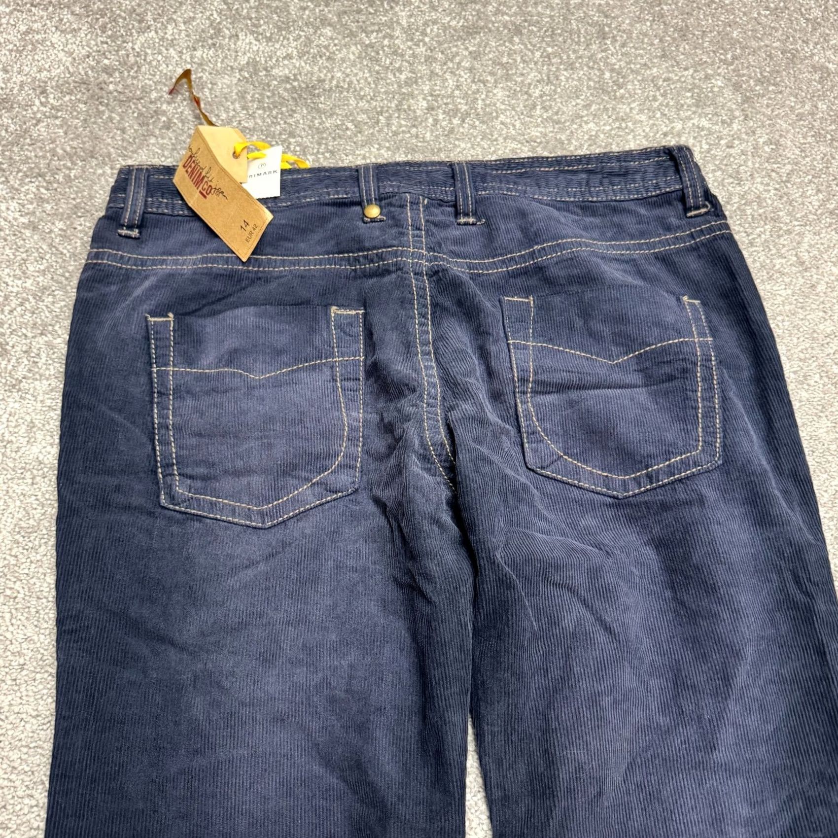 CO VINTAGE Denim Co Jeans Womens 14 Denim Co Denim Co Jeans 14 Navy Blue Mid Rise Corduroy Boyfriend Regular 5-Pocket Blue Mens Womens Girls Boys Size 36" / US 14 / IT 50 - 4 Thumbnail
