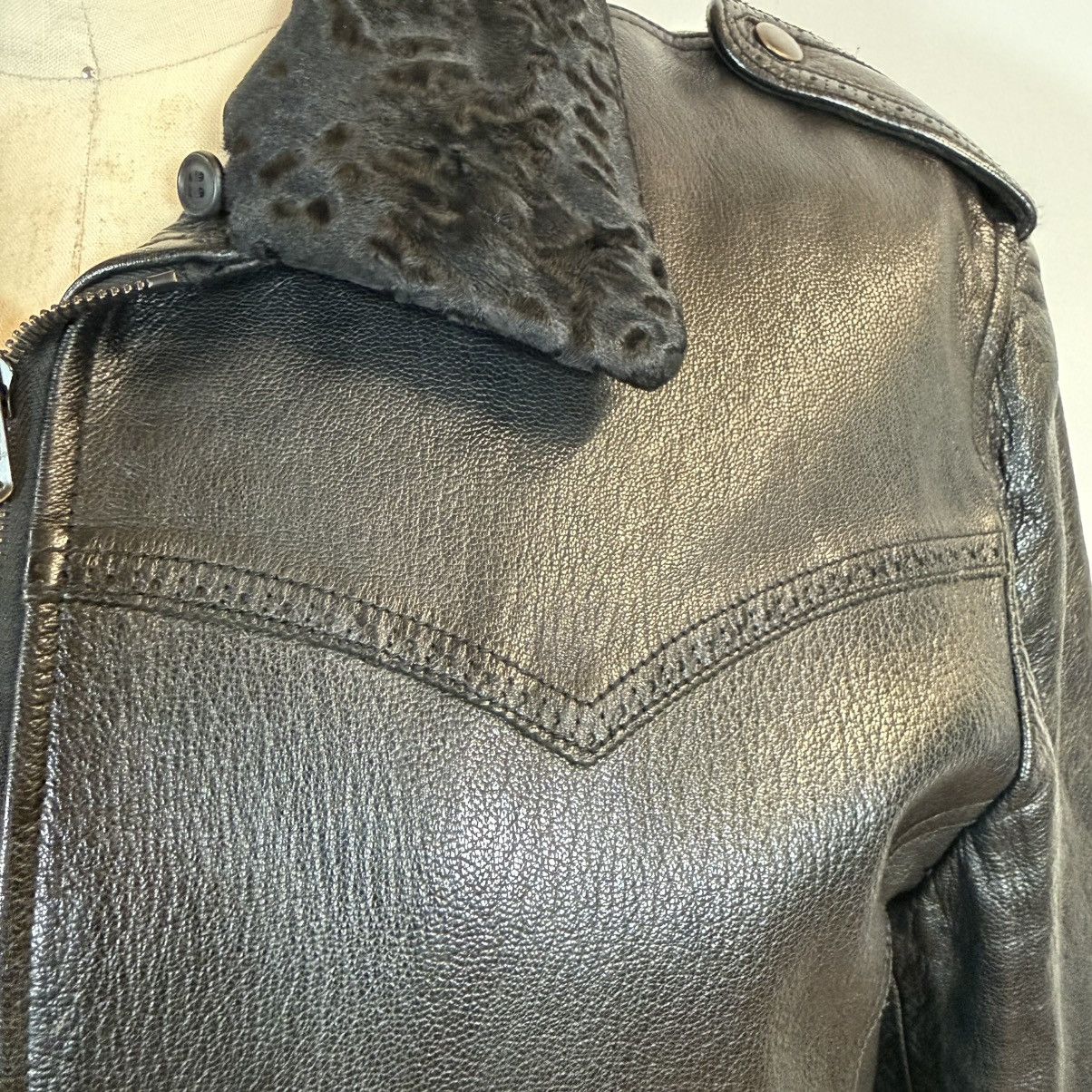 Kiminori Morishita Kiminori Morishita Black Goatskin Leather Bomber Jacket Size US L / EU 52-54 / 3 - 4 Thumbnail