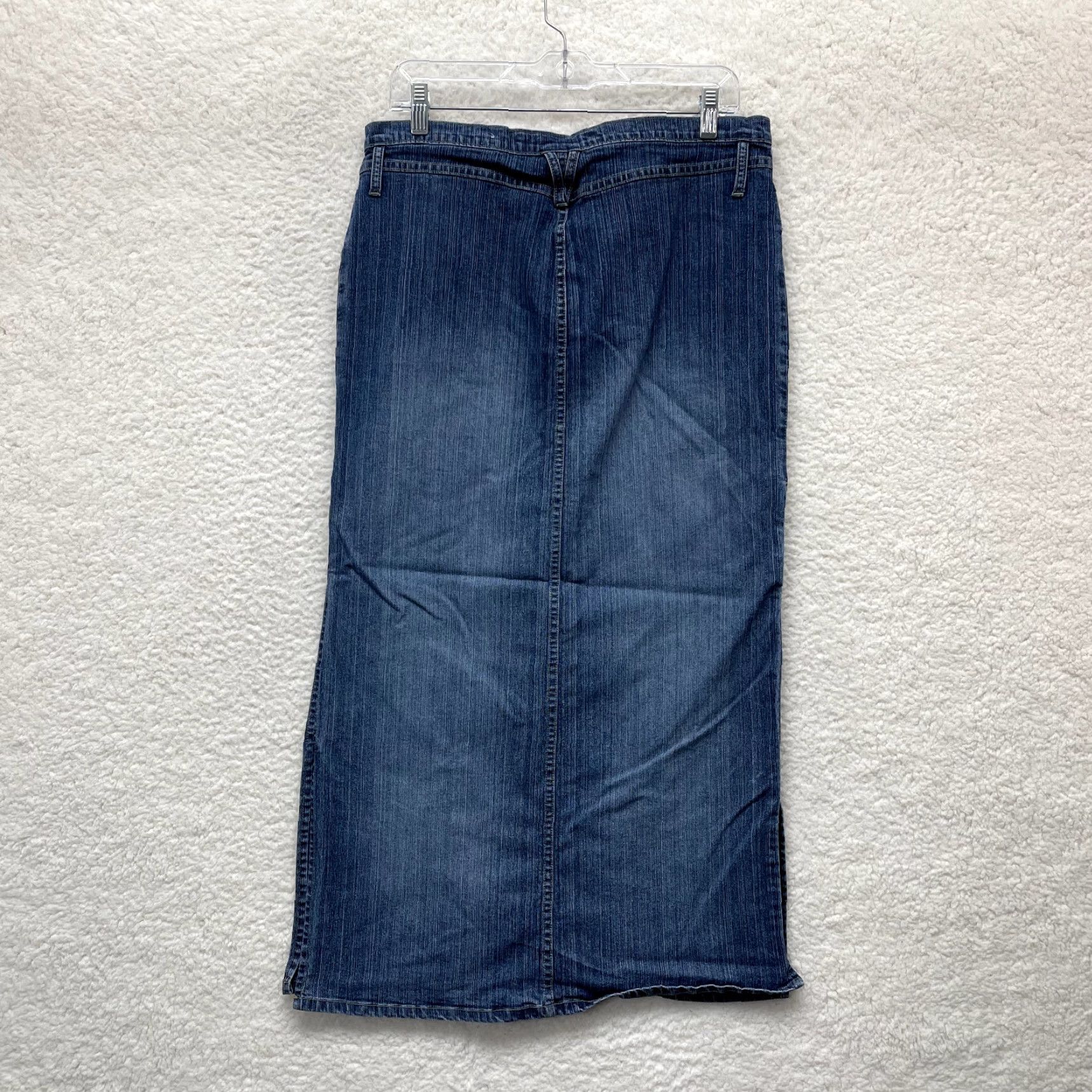 Vintage Y2K Vintage Denim Midi Maxi Skirt Boho Fairy Grunge Western XL 12 Blue Denim Skirt Womens Size 34" / US 12 / IT 48 - 2 Thumbnail