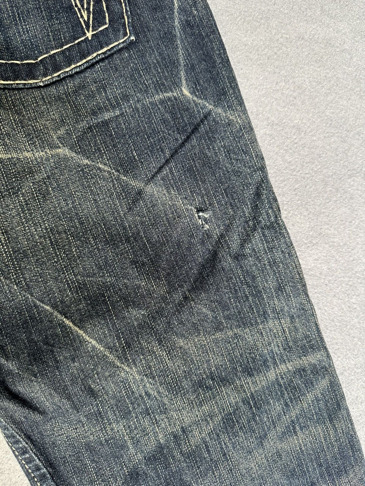 Japanese Brand FLARE Edwin Blue Trip Denim Size US 32 / EU 48 - 15 Thumbnail