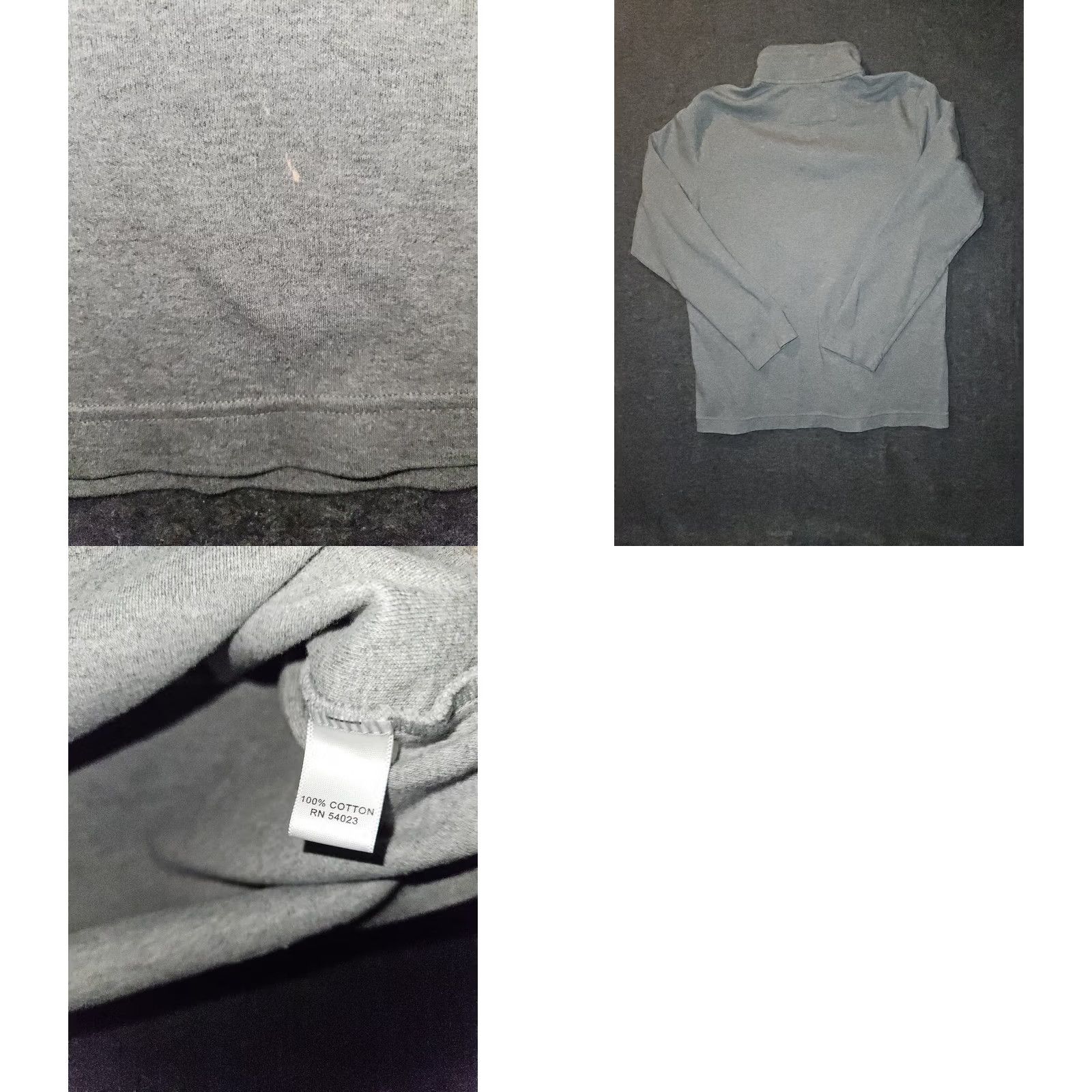 Banana Republic Banana Republic Pullover 1/4 Zip Striped Gray Long Sleeve Mens L Mock Neck Casual Sweater Size US L / EU 52-54 / 3 - 8 Thumbnail