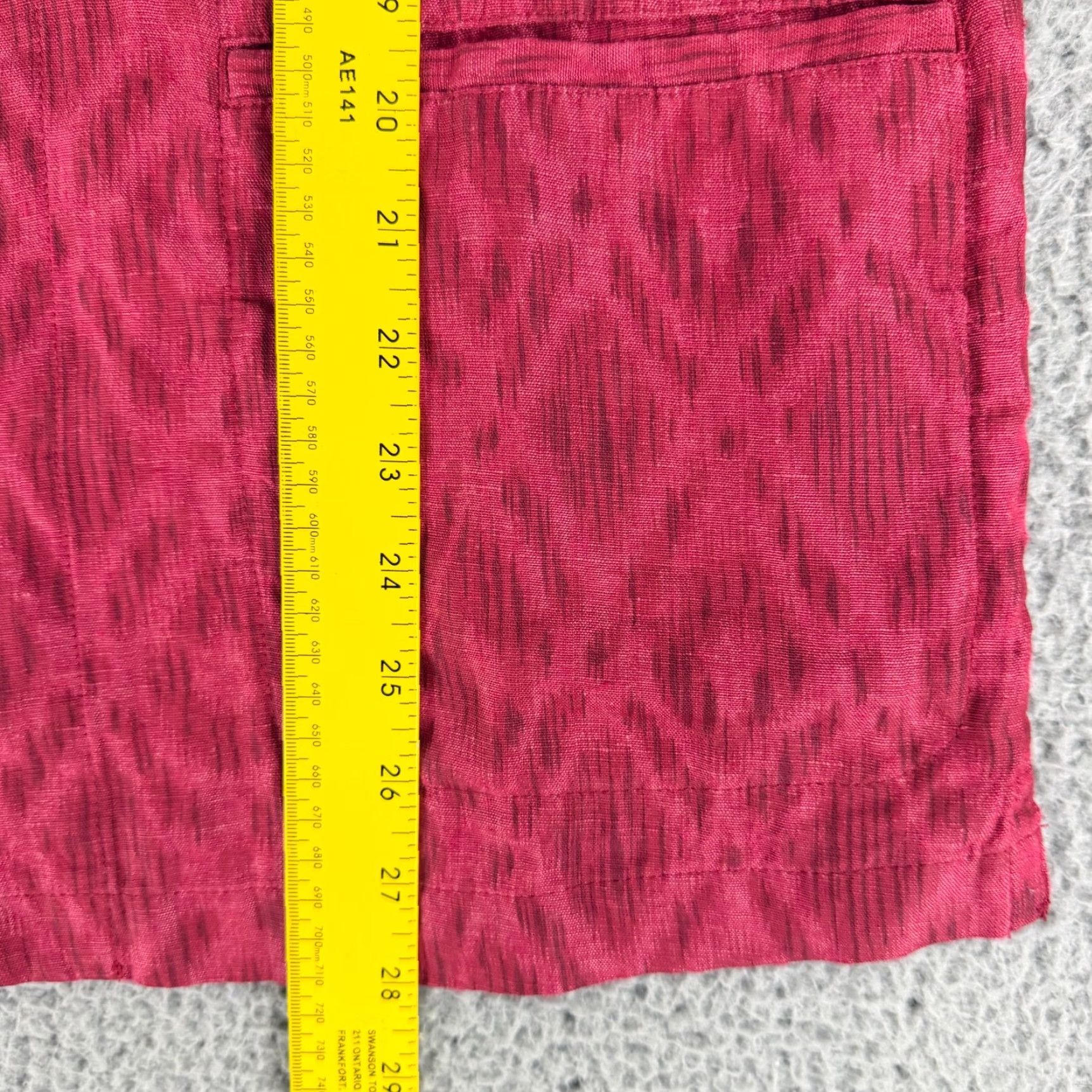 Taylor Stitch Taylor Stitch Havana Camp Collar Shirt Mens S Red Ikat 100% Linen SS Vintage: No Size US S / EU 44-46 / 1 - 6 Thumbnail