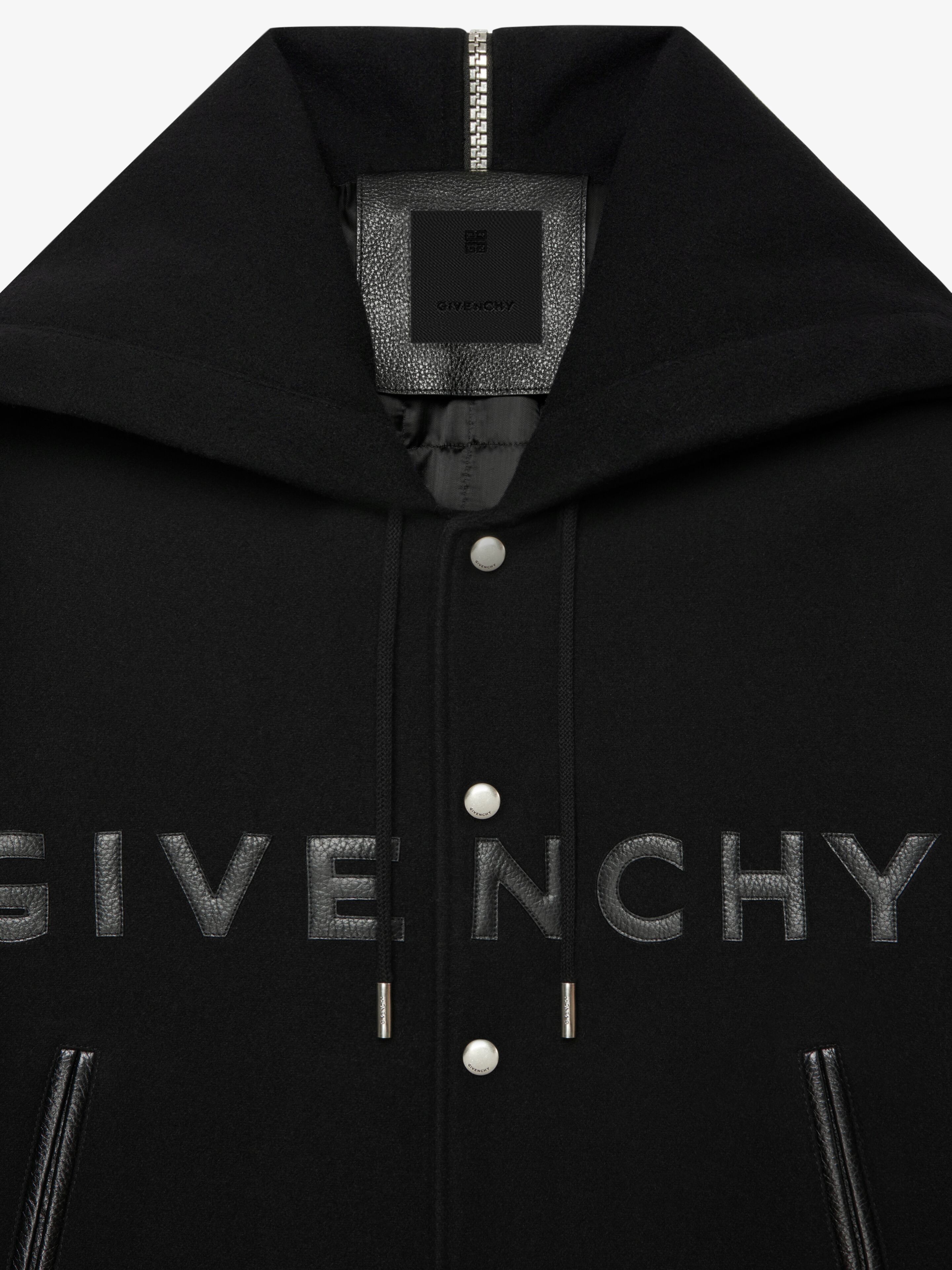 Givenchy o1srvl11e0725 Hood Varsity Wool in Black Size US S / EU 44-46 / 1 - 4 Thumbnail