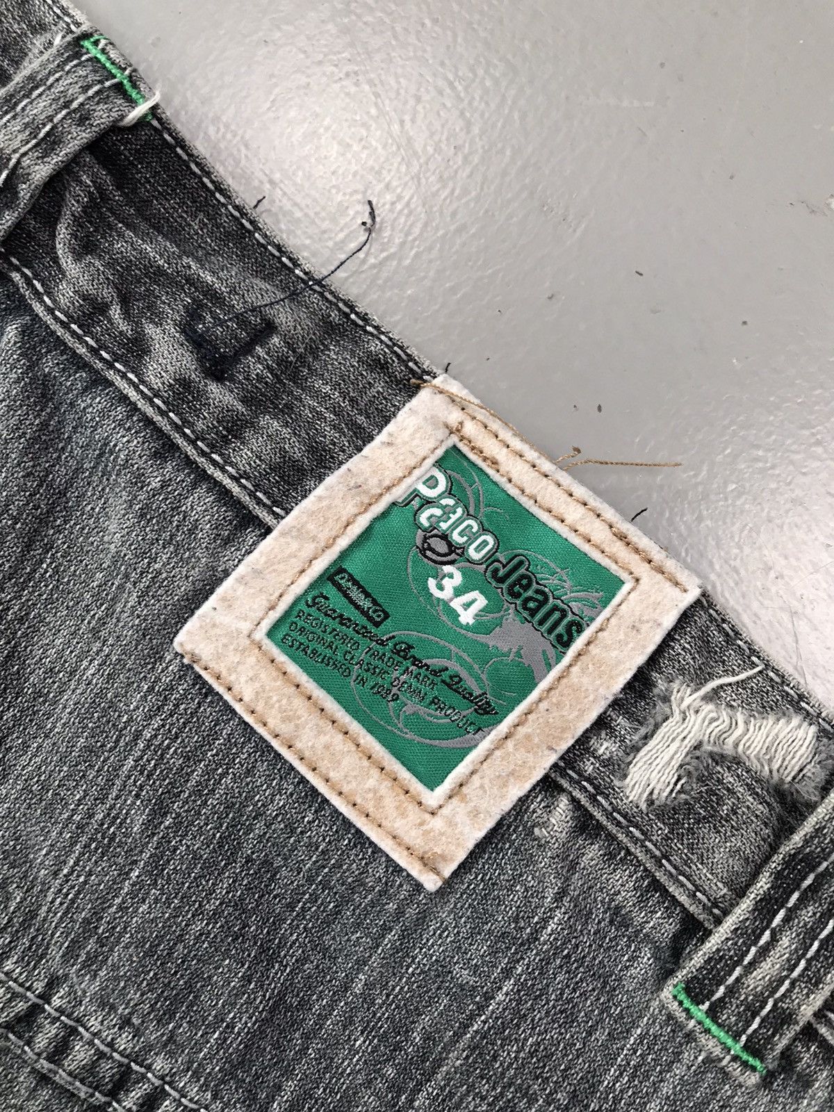 JNCO × Southpole × Vintage Vintage paco Jeans green tab baggy fit denim Size US 34 / EU 50 - 11 Thumbnail