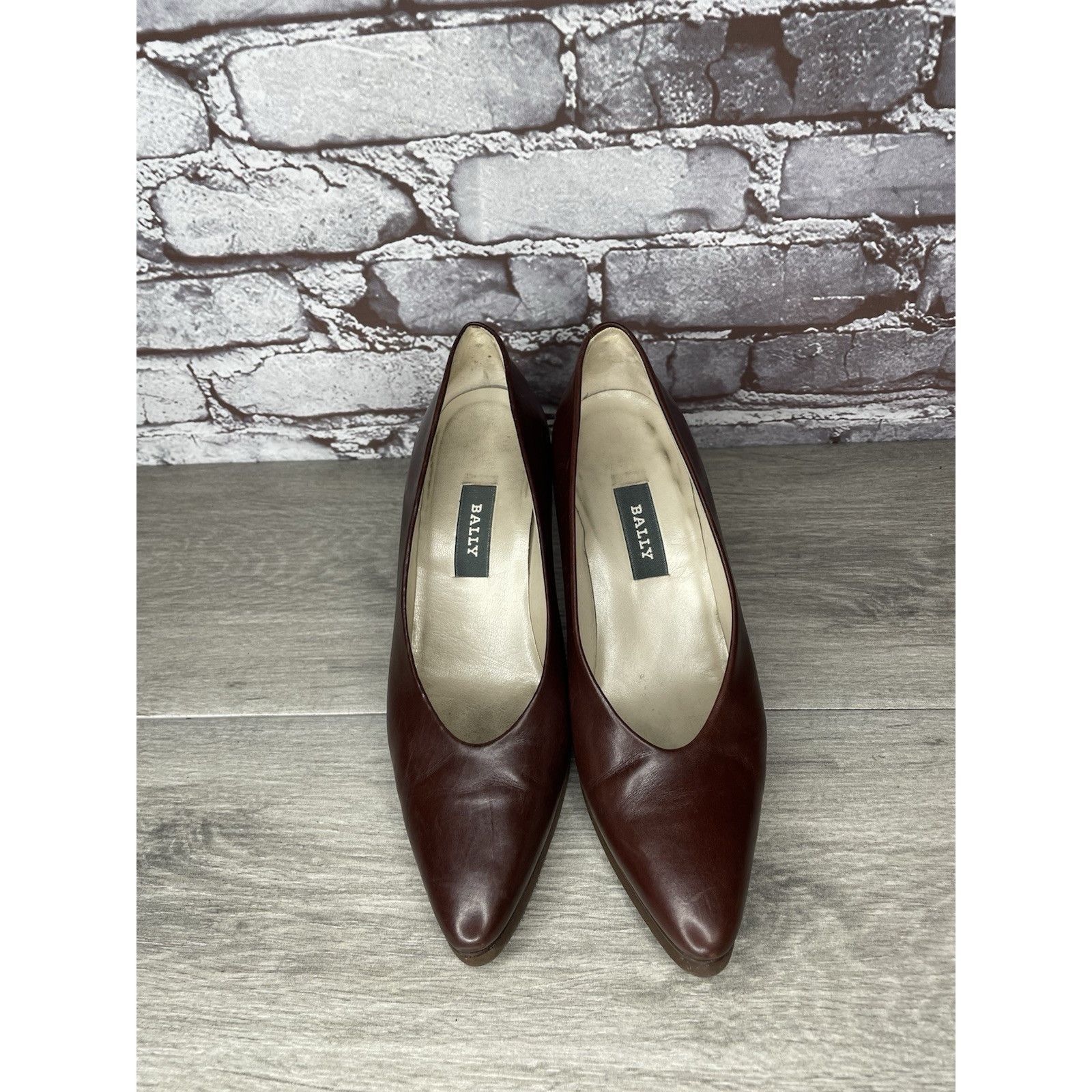 Bally Bally Athena Brown Leather Pointed Toe Pumps Dress Heels Wom Size US 8 / IT 38 - 13 Thumbnail