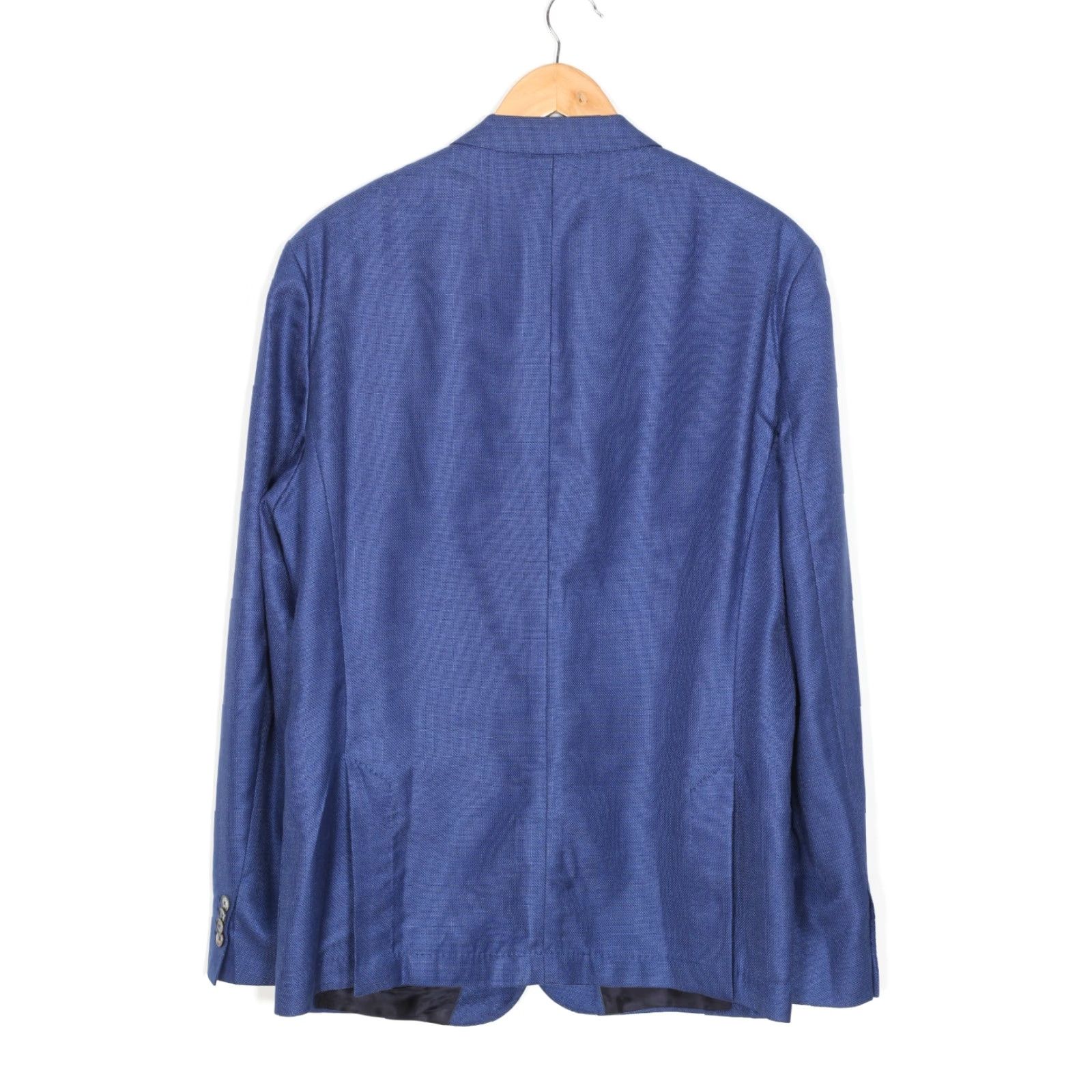 Hugo Boss HUGO BOSS Janson3 Blazer Jacket Men 54 Silk Wool Blue Button Formal Casual MJ6265 Size 54R - 3 Thumbnail
