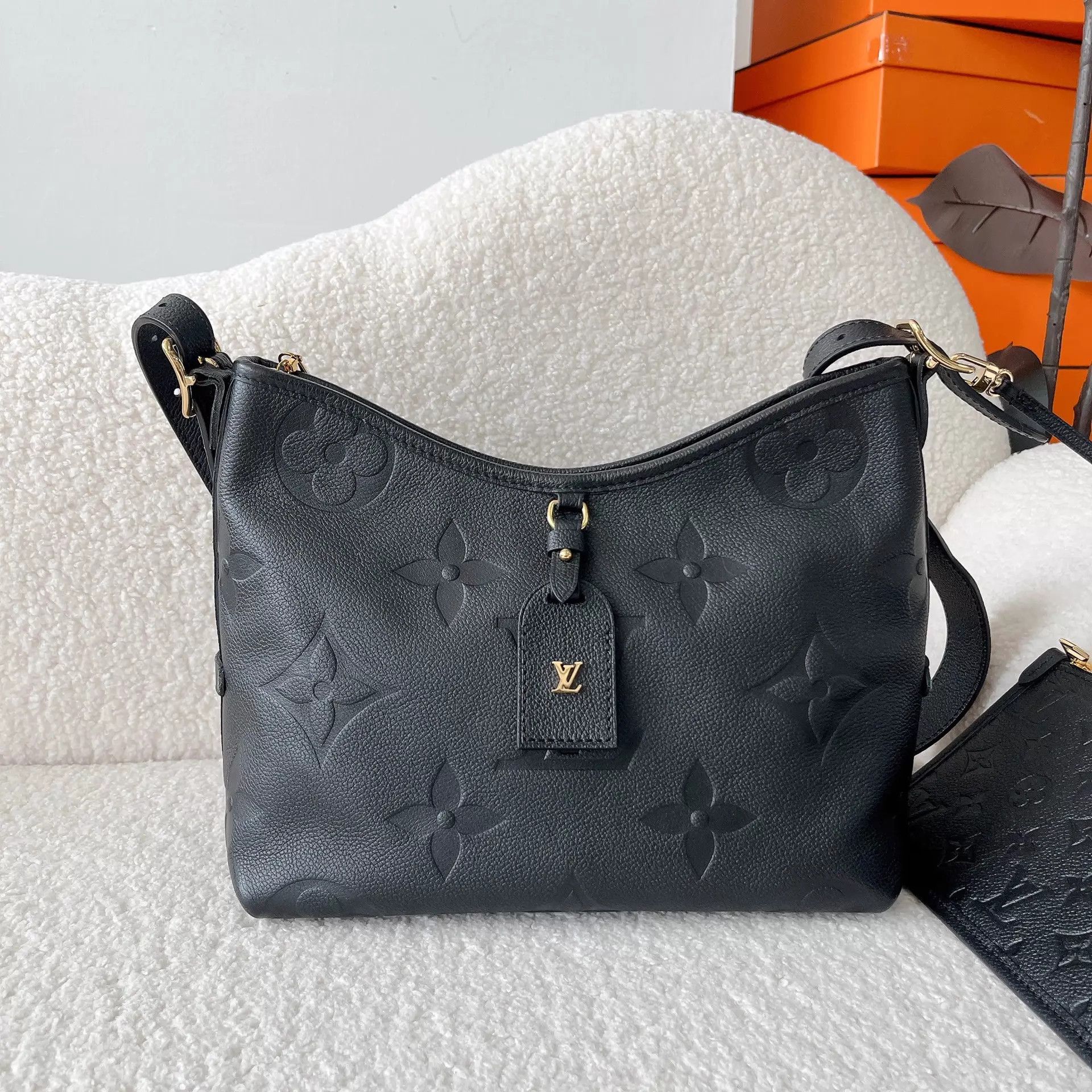 Louis Vuitton LV Carryall Small Embossed Monogram Calfskin Shoulder Bag Size ONE SIZE - 2 Thumbnail