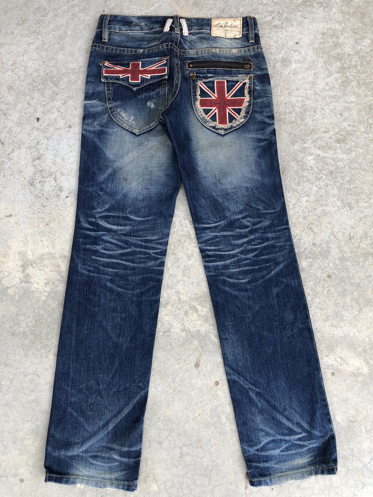 Japanese Brand Yoshitomo Nara Lolita Distressed Jeans Punk Style Blue Size US 31 - 1 Thumbnail