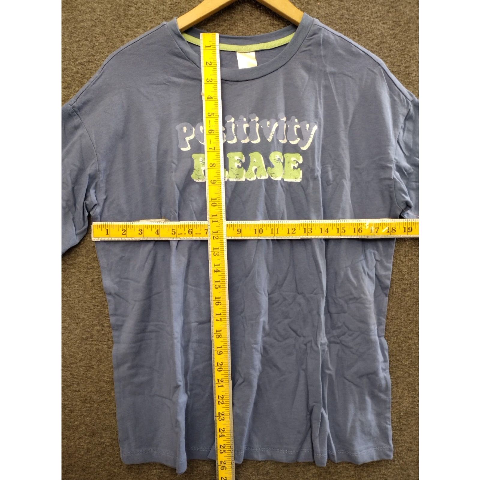 Vintage Secret Treasures Women's Shirt Adult XS Blue Positivity Please Womens Size XS / US 0-2 / IT 36-38 - 4 Thumbnail