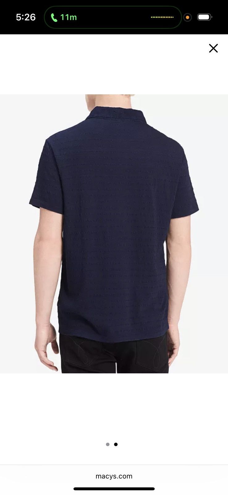 Calvin Klein Calvin Klein Jeans Textured-Stripe Johnny-Collar Polo Shirt Size US M / EU 48-50 / 2 - 6 Thumbnail
