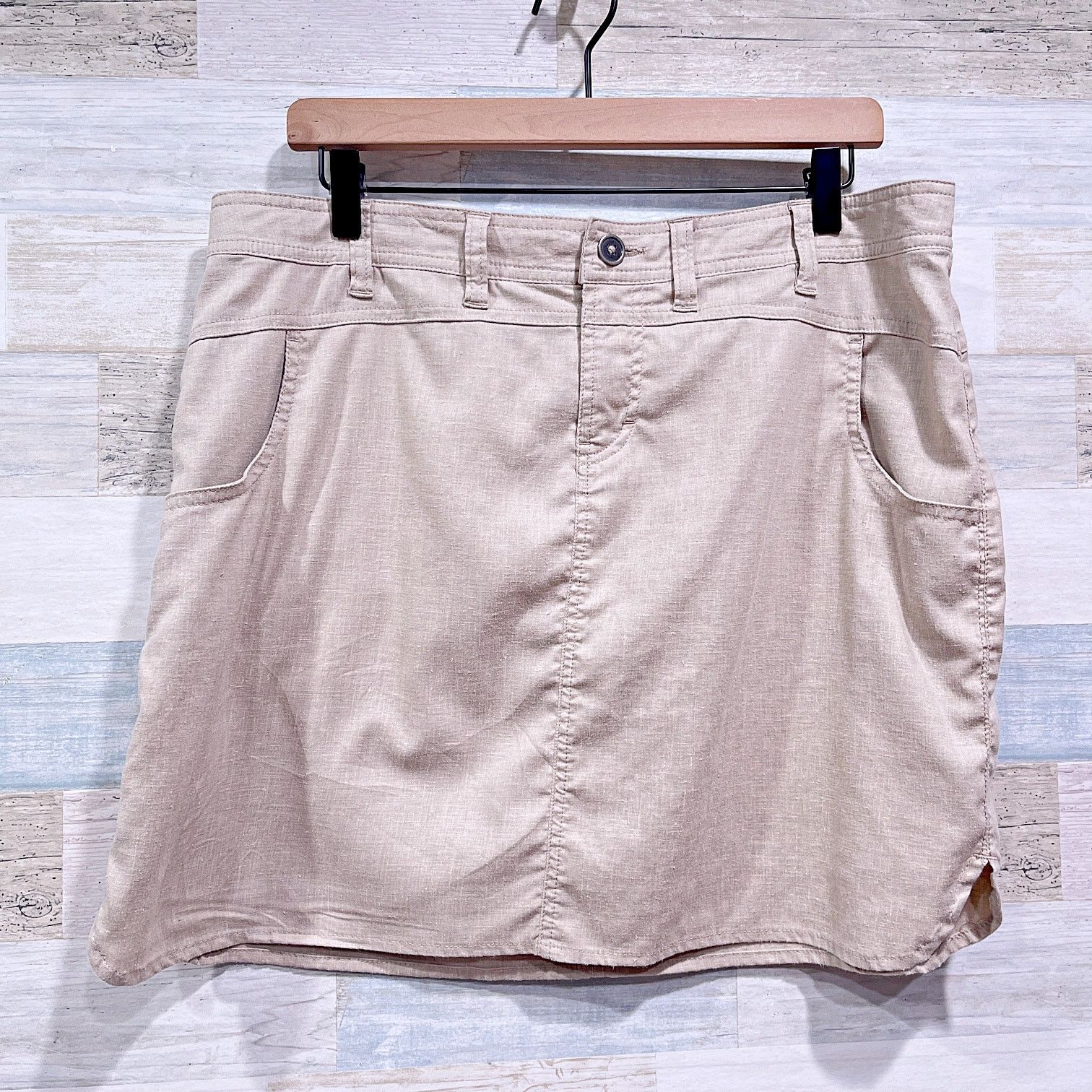 Other Aventura Eco Hemp Blend A Line Skirt Beige Womens 10 Size 32" / US 10 / IT 46 - 1 Thumbnail