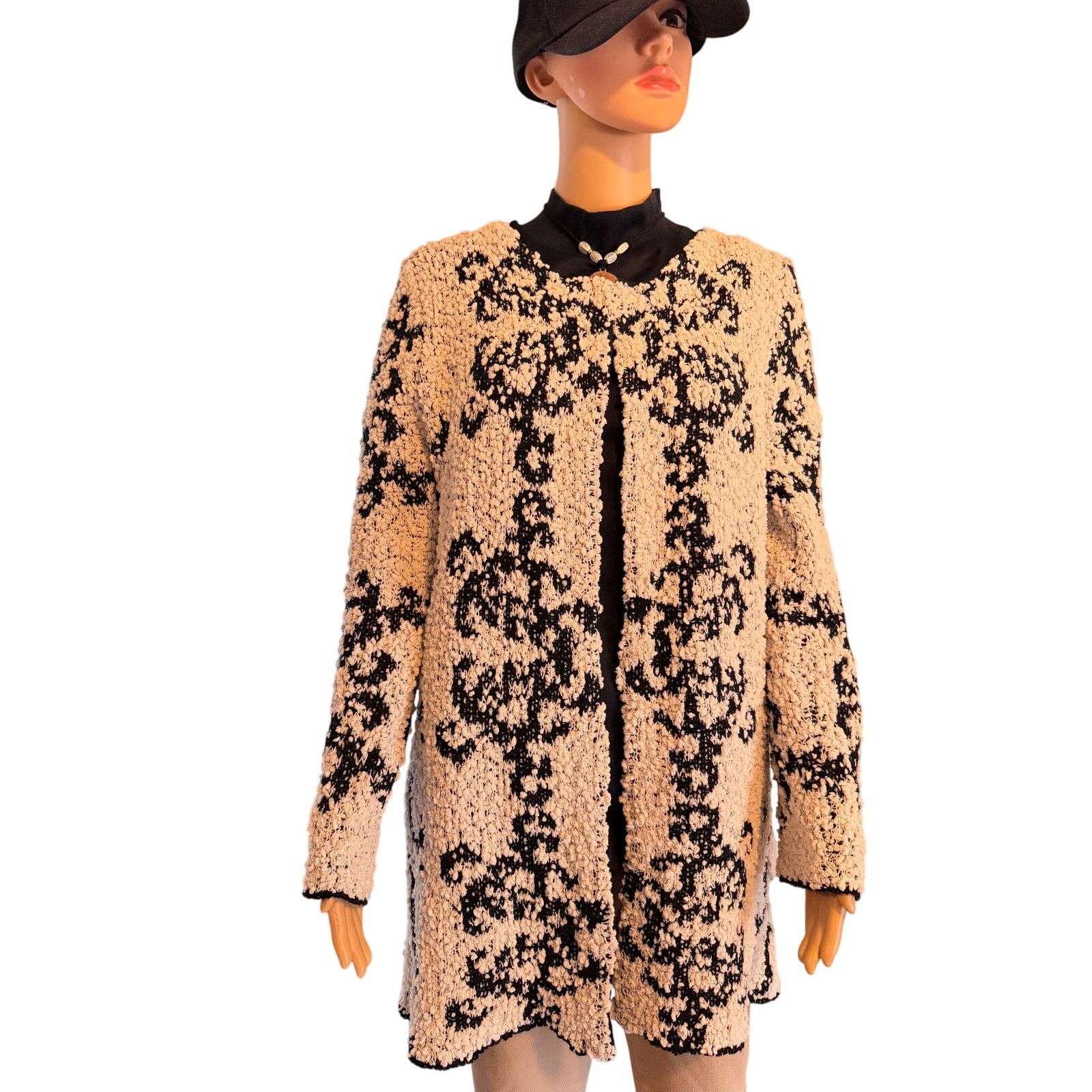 Vintage The Nu Vintage Chunky Weave Open Front Cardigan, Size M Size M / US 6-8 / IT 42-44 - 2 Thumbnail