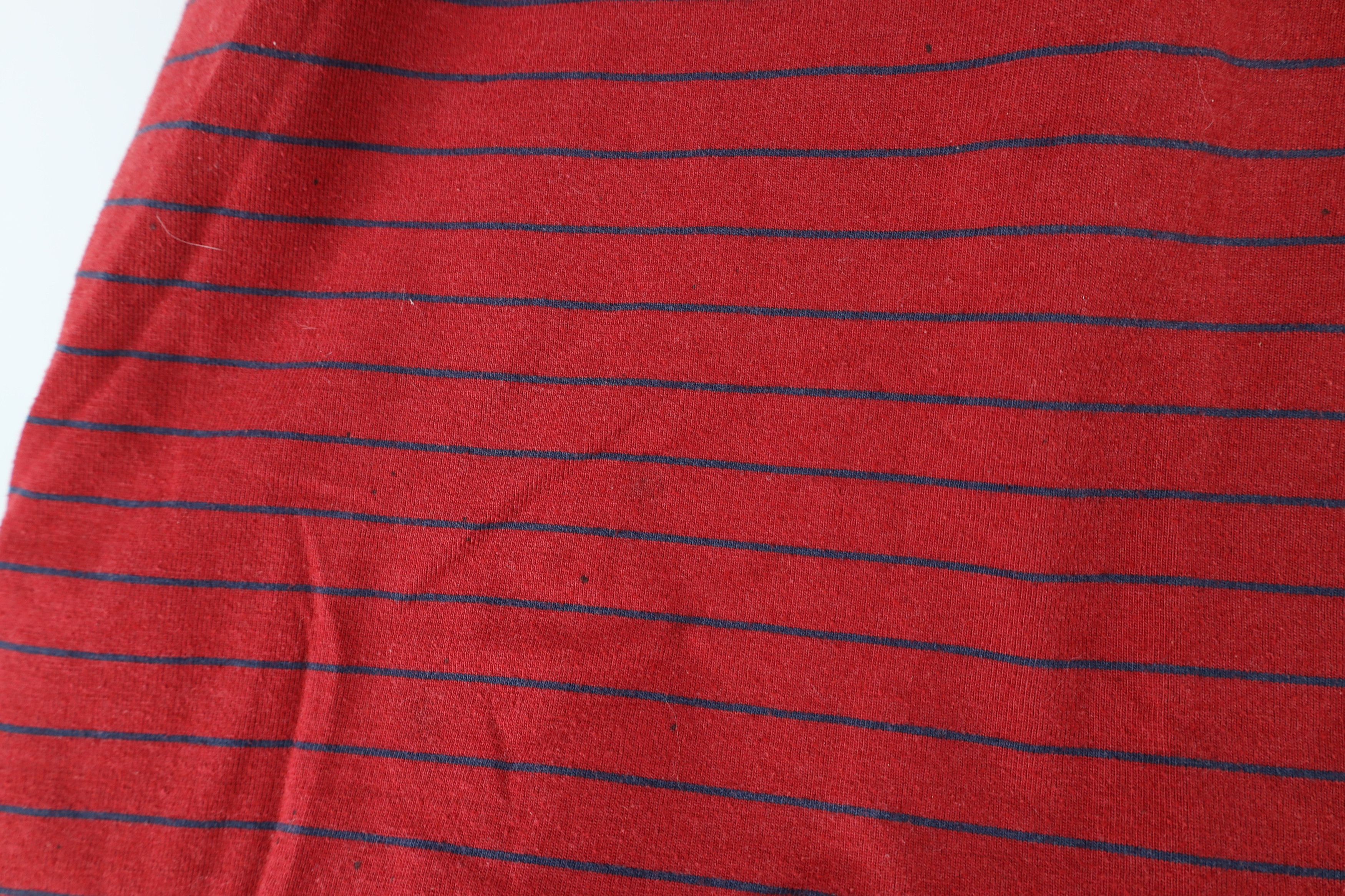 Vintage Vintage 90s Streetwear Striped Short Sleeve T-Shirt Red Size US M / EU 48-50 / 2 - 7 Thumbnail