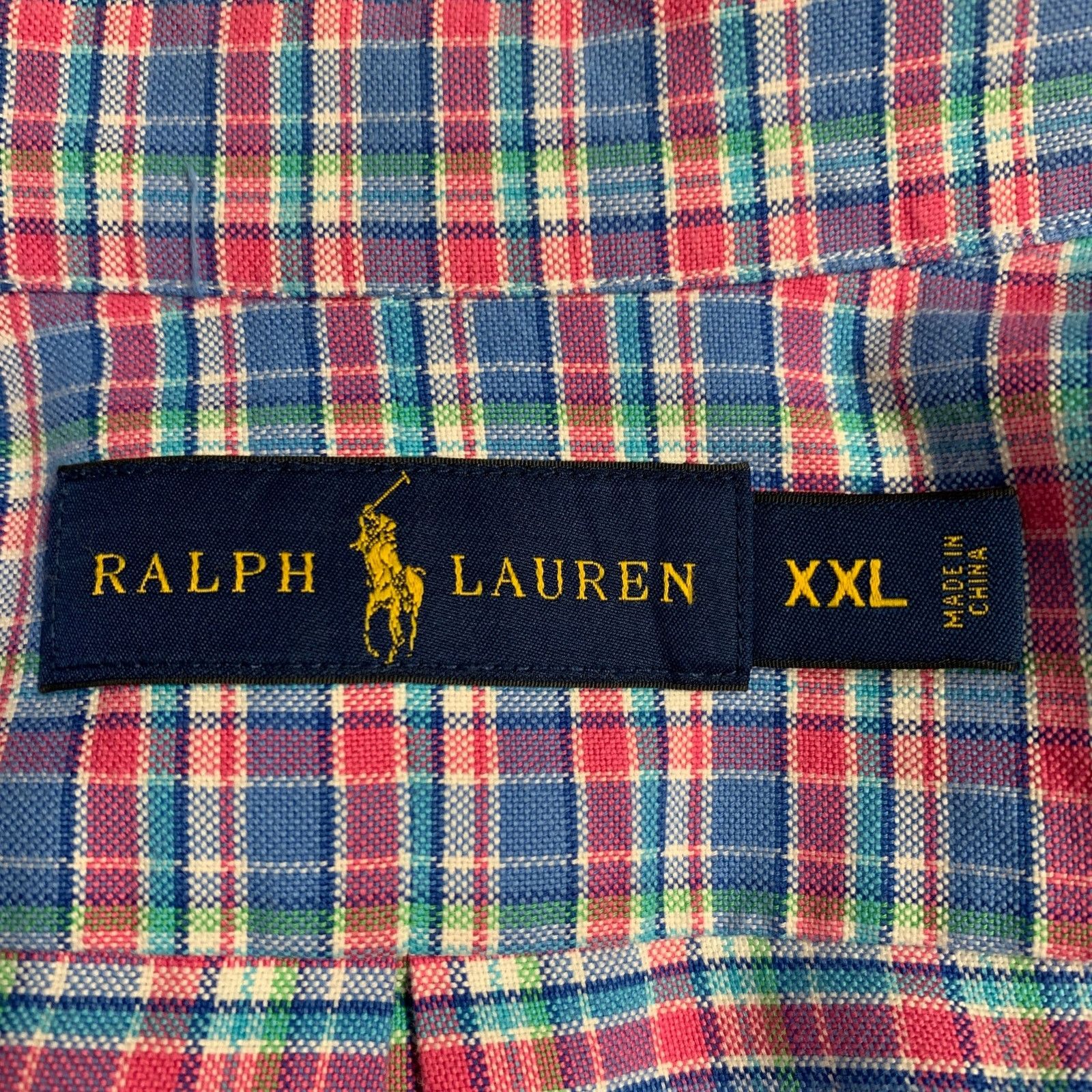 Ralph Lauren Blue Pink Plaid Cotton Button Down Long Sleeve Shirt Size US XXL / EU 58 / 5 - 7 Thumbnail
