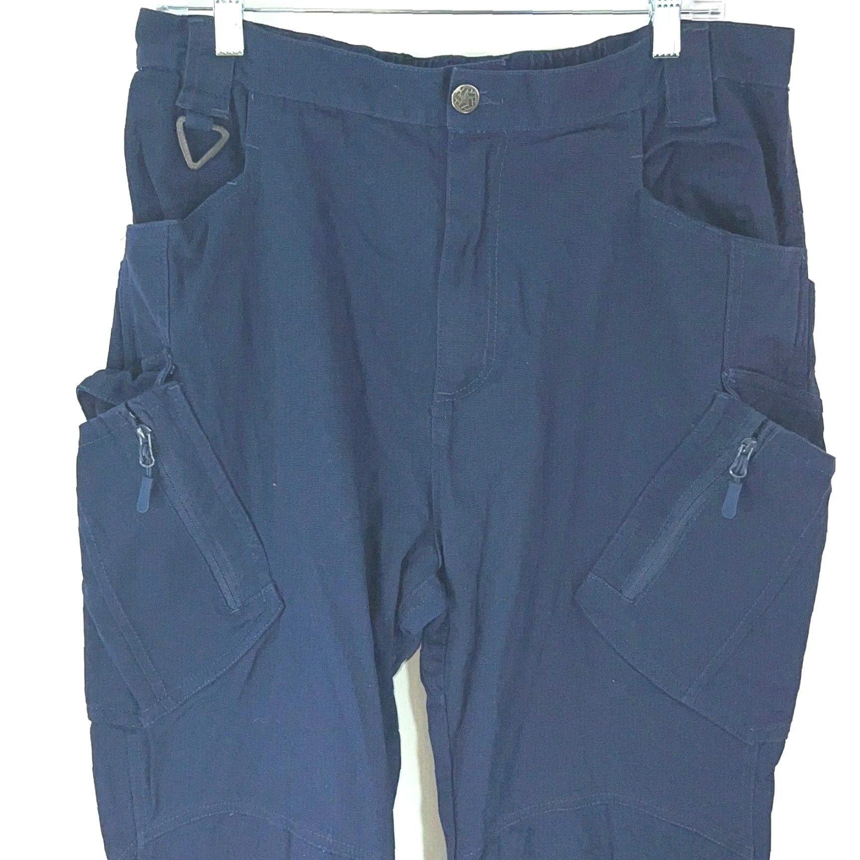 Vintage Mens Designed And Tested In USA Cargo Pants Mid Rise Stretch Blue Size 38X30 Size US 38 / EU 54 - 2 Thumbnail