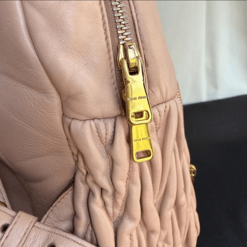 Miu Miu Miu Miu Crinkled Lambskin Backpack Size ONE SIZE - 11 Thumbnail