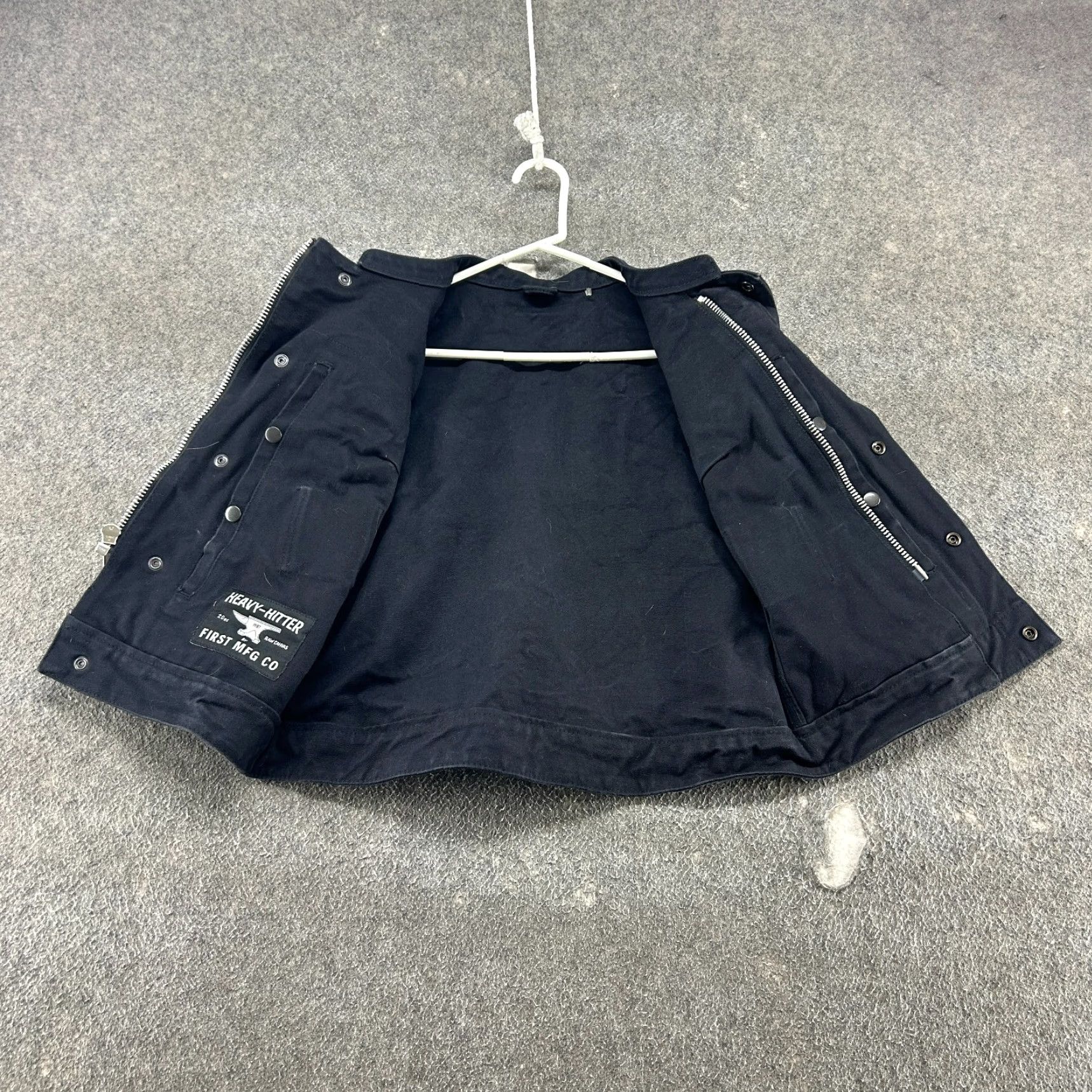 CO VINTAGE First Mfg Co Heavy Hitter Vest Womens M Black Canvas Motorcycle Biker 90s Pockets Size M / US 6-8 / IT 42-44 - 2 Thumbnail