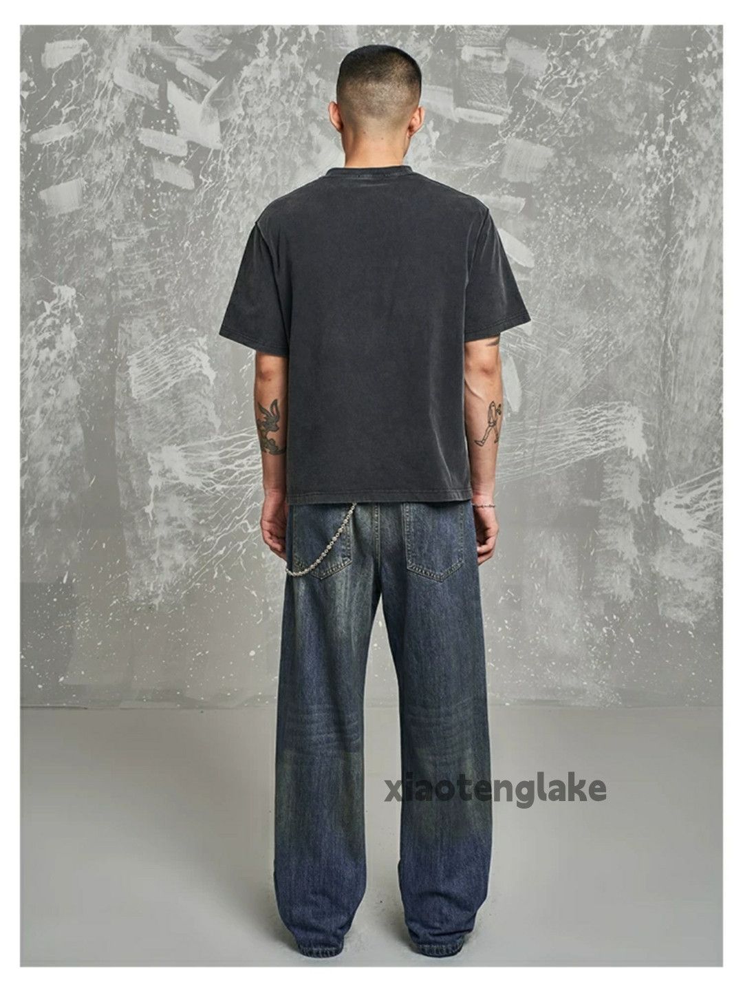 Jean × Vintage washed faded skate hiphop stain loose baggy jeans Size US 32 / EU 48 - 7 Thumbnail