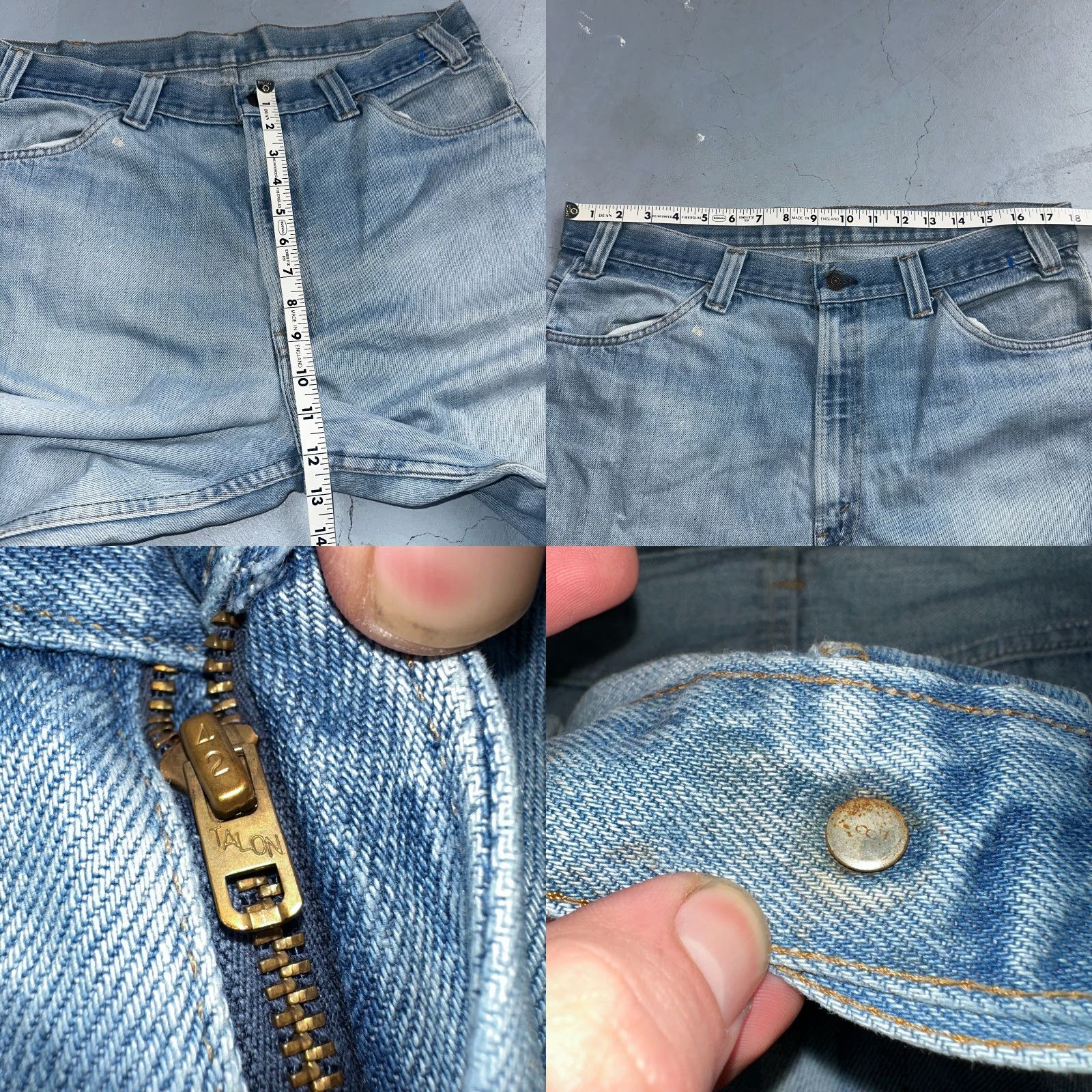Levi's VINTAGE Levi's 517 Jeans Bootcut Classic 36x30 Denim USA Blue Men Leather Brand/100% Cotton Mid Rise Adults 80s Mens US Flag Theme Size US 36 / EU 52 - 8 Thumbnail