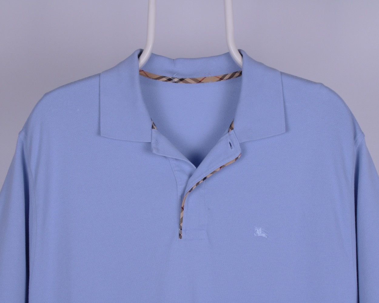 Burberry × Vintage Burberry London Blue Big Size Long Polo Shirt Size US XL / EU 56 / 4 - 3 Thumbnail