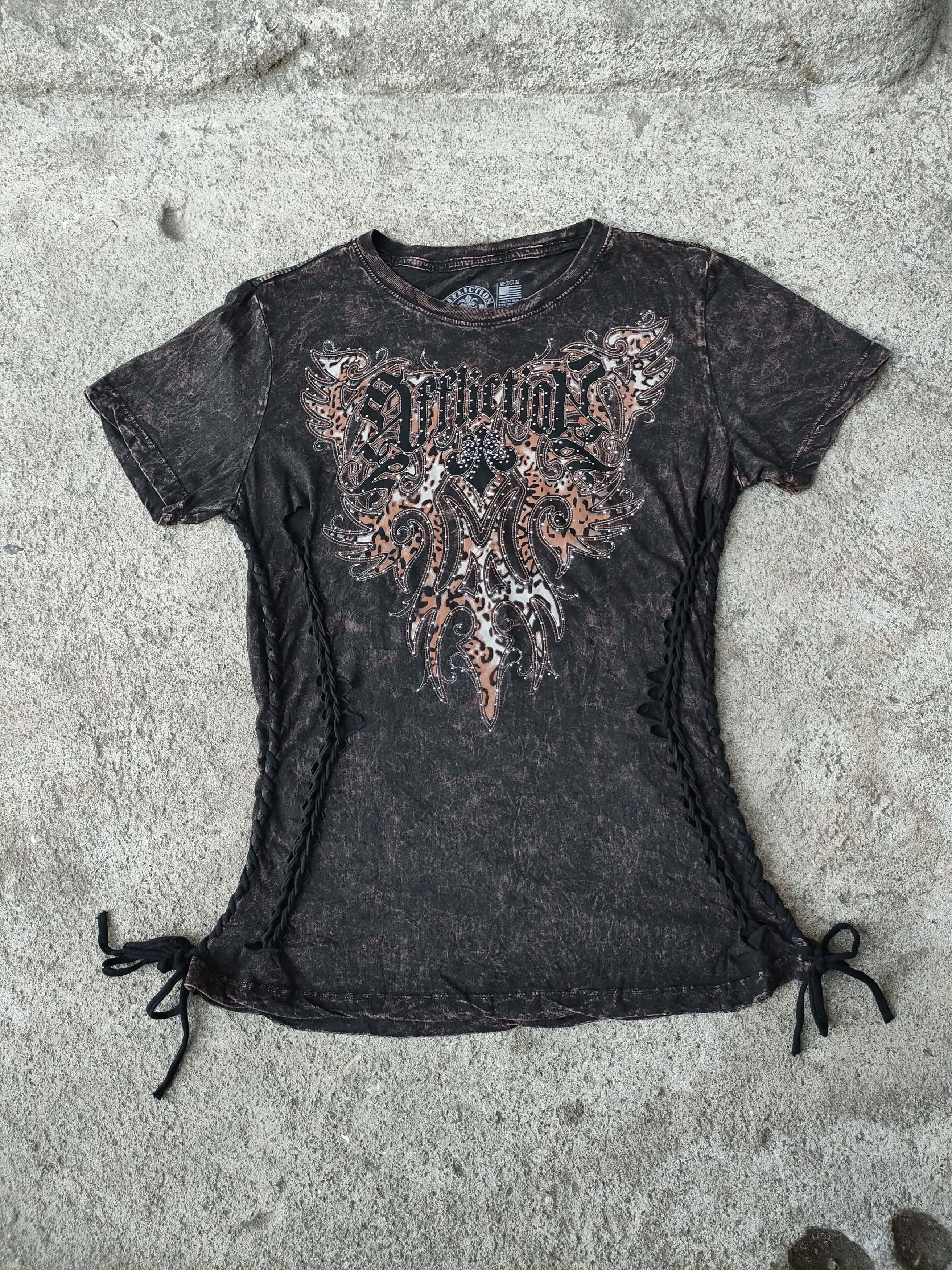 Affliction Rare Y2k Affliction Karabeth Shirt Size M / US 6-8 / IT 42-44 - 1 Thumbnail