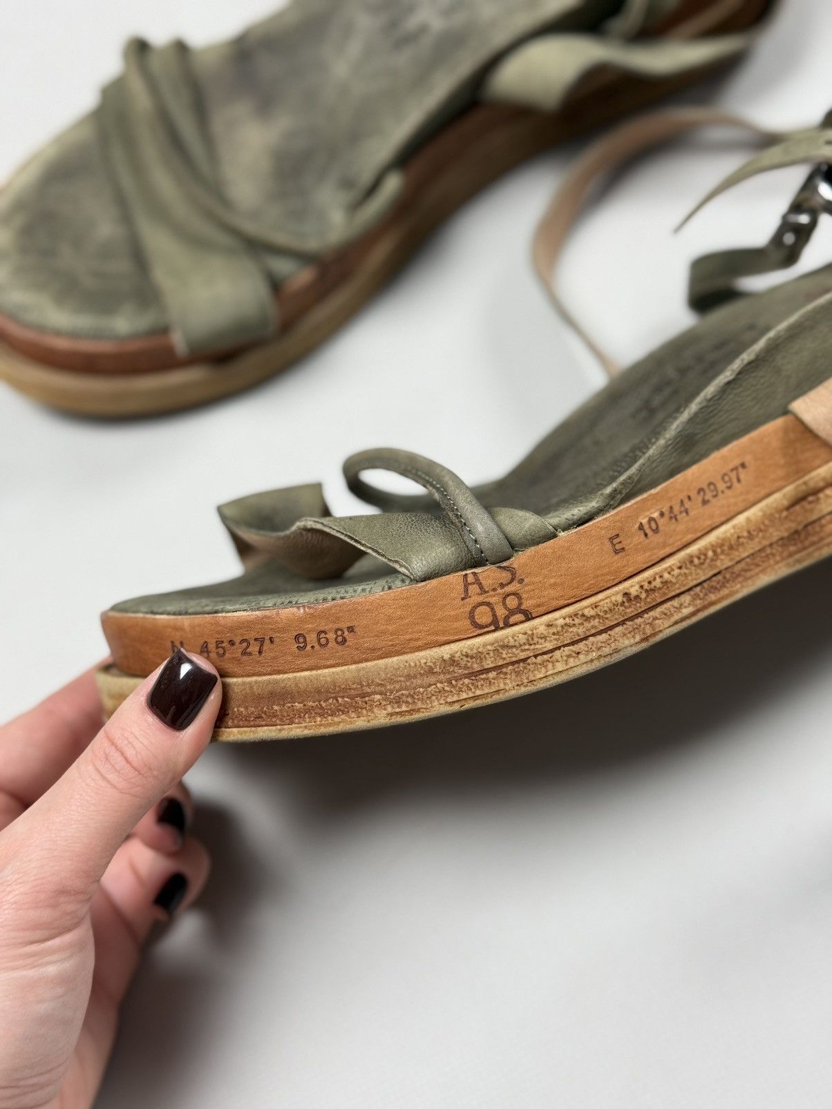 A.S.98 A.S. 98 Airstep Lagos Leather Strappy Platform Sandals Size US 11 / IT 41 - 15 Thumbnail