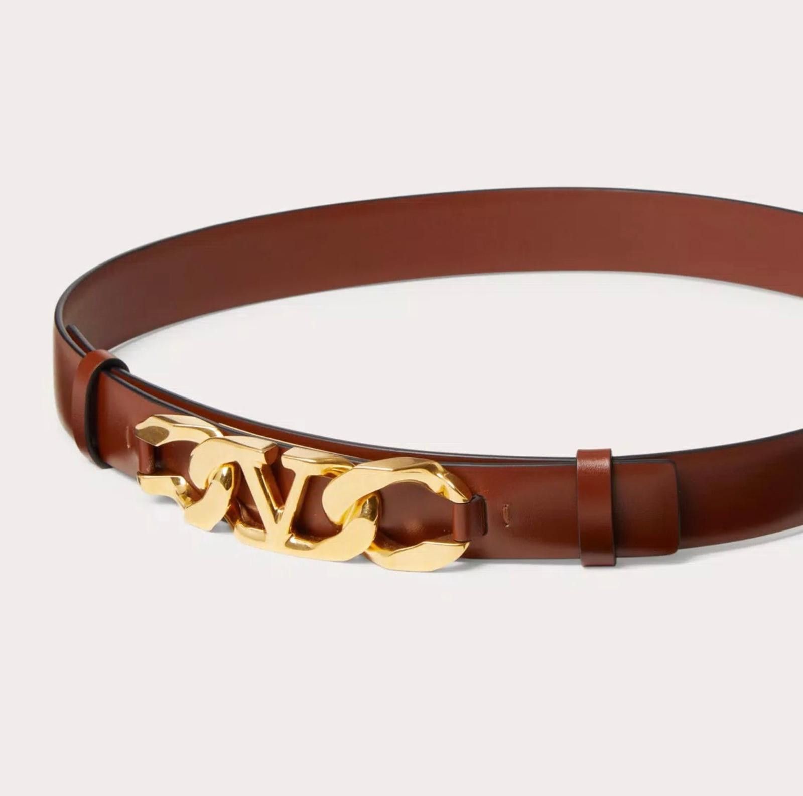 Valentino Valentino Chain Shiny Calfskin Belt Size 85 Size ONE SIZE - 4 Thumbnail