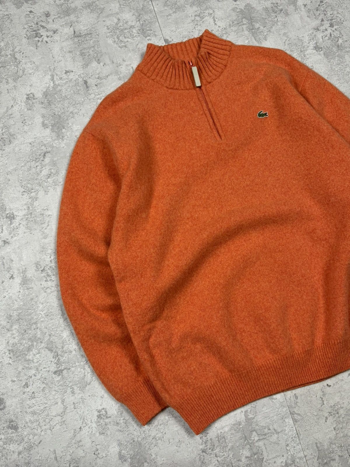 Lacoste Lacoste Half Zip Knit Sweater Orange Size 7 Size US L / EU 52-54 / 3 - 2 Thumbnail