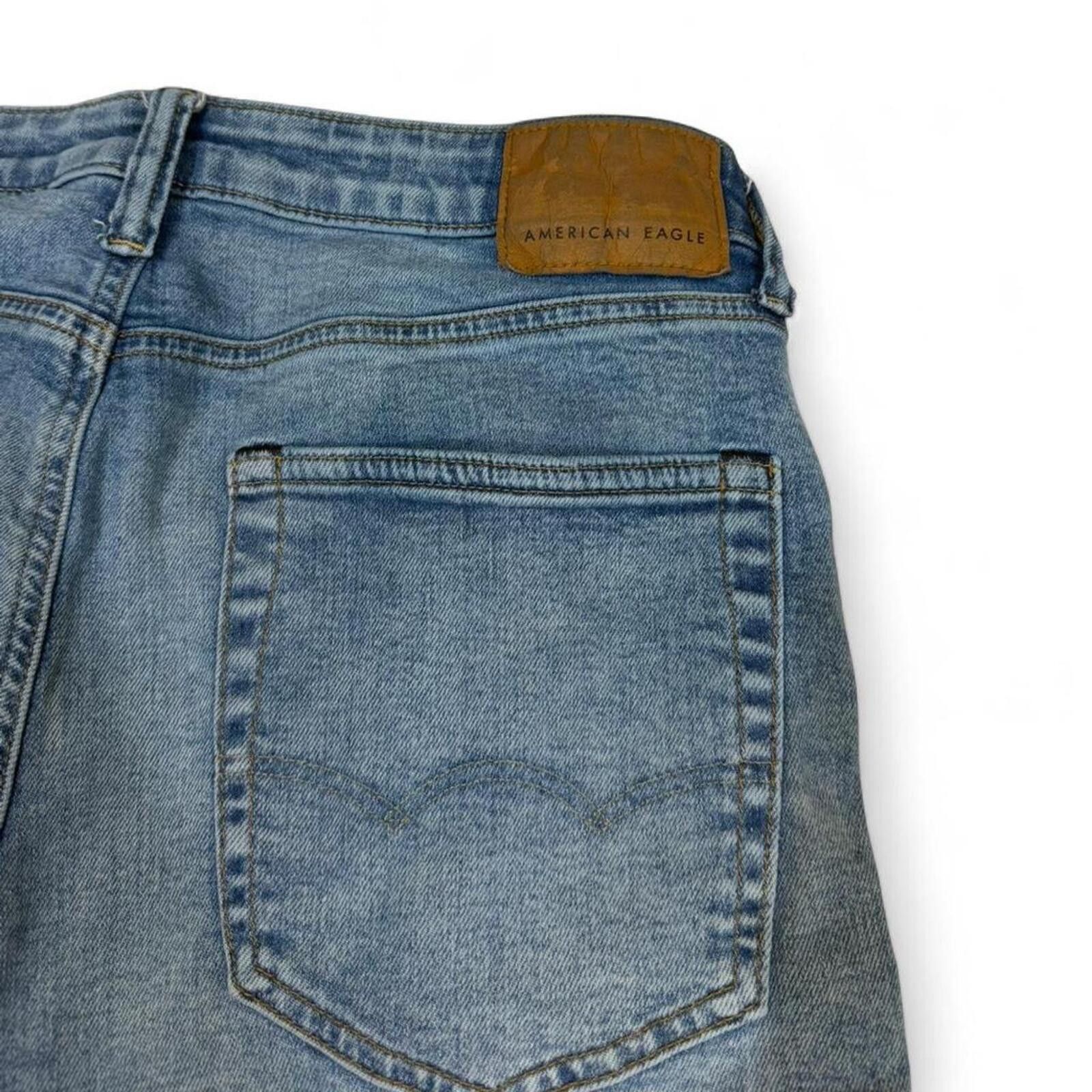 True Religion American Eagle Outfitters distressed slim fit blue jeans Size US 32 / EU 48 - 3 Thumbnail
