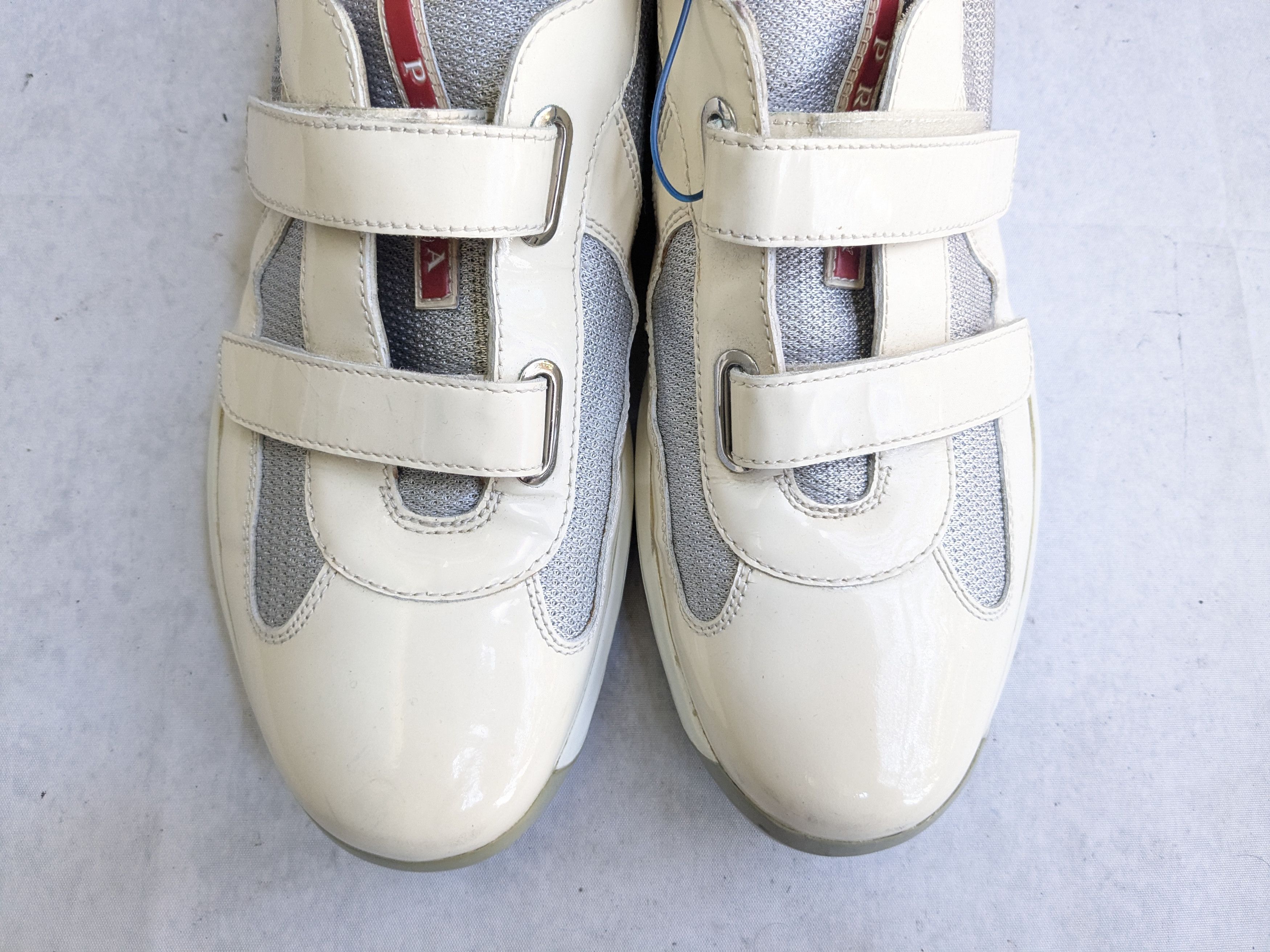 Prada Prada America's Cup Sneakers Off White Patent Leather 11 Size US 11 / IT 41 - 2 Thumbnail