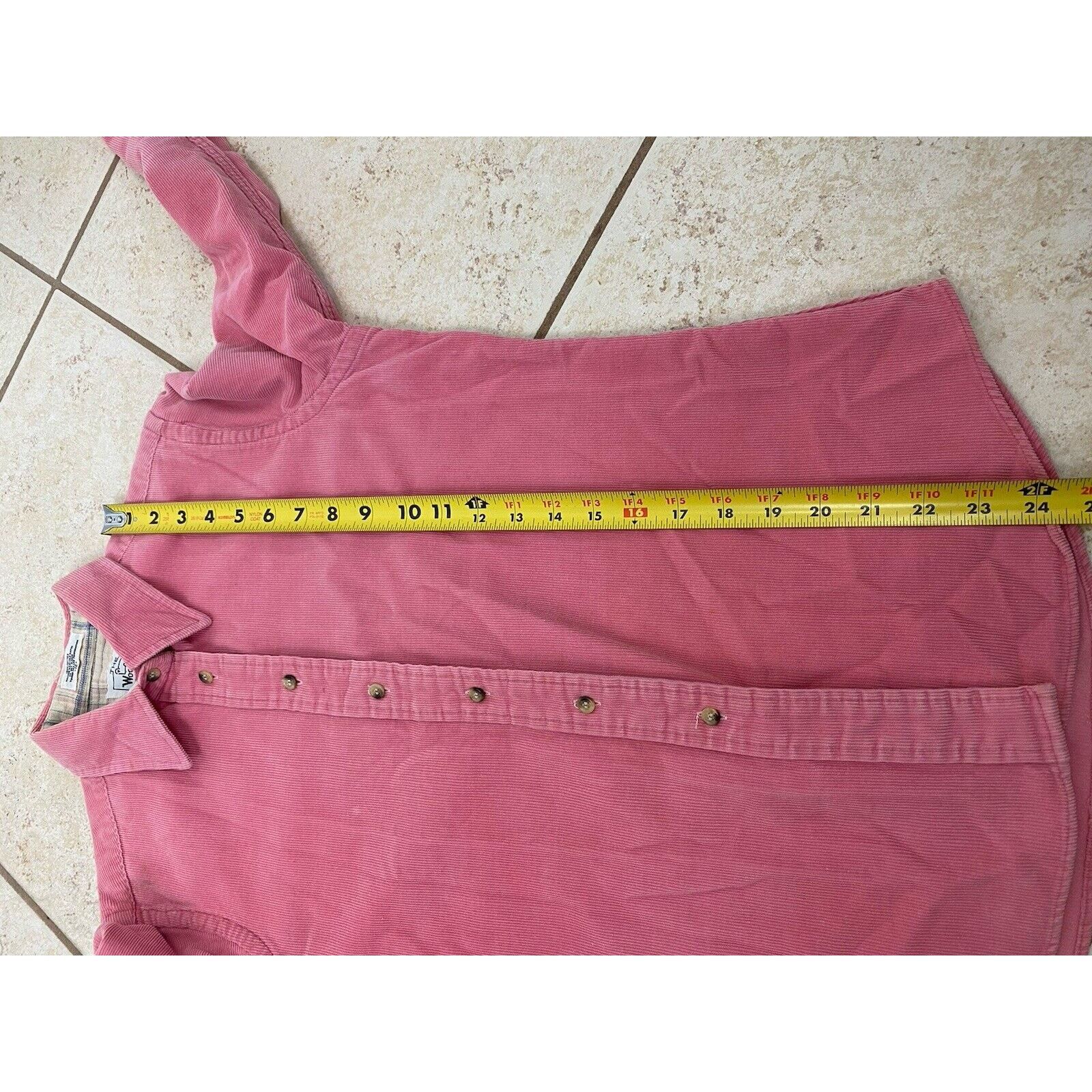 Other VTG Woolrich Corduroy Button Up Down Pink Shirt 12 Western Size XL / US 12-14 / IT 48-50 - 13 Thumbnail