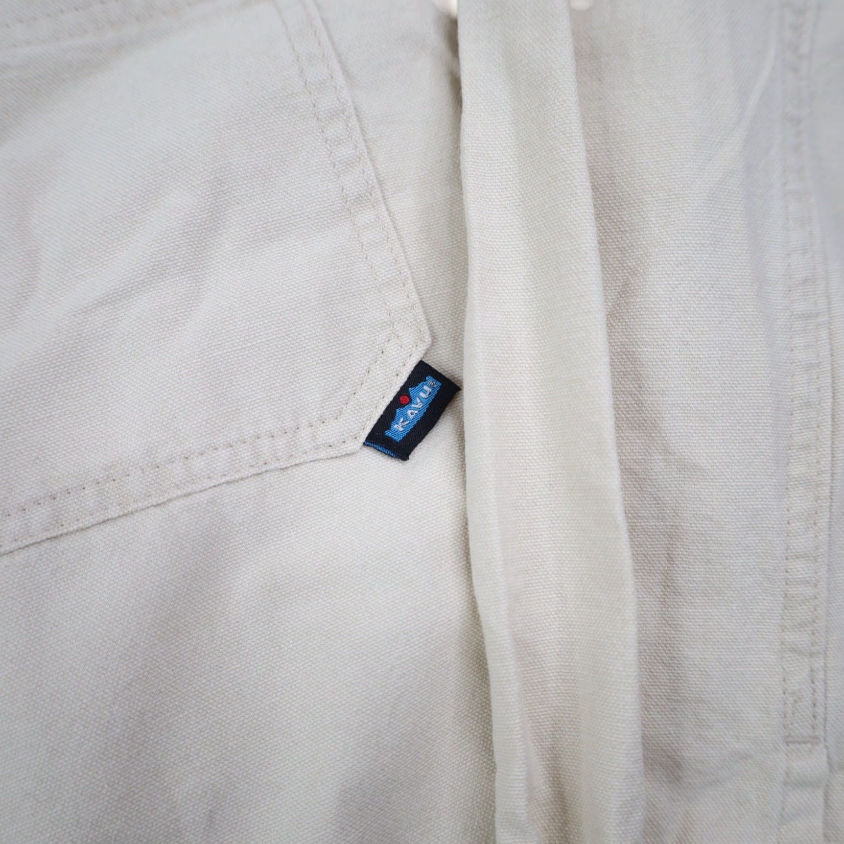KAVU VINTAGE KAVU Canvas Button Up Adventure Shirt Mens Large Cream Long Sleeve Regular Size Size US L / EU 52-54 / 3 - 5 Thumbnail