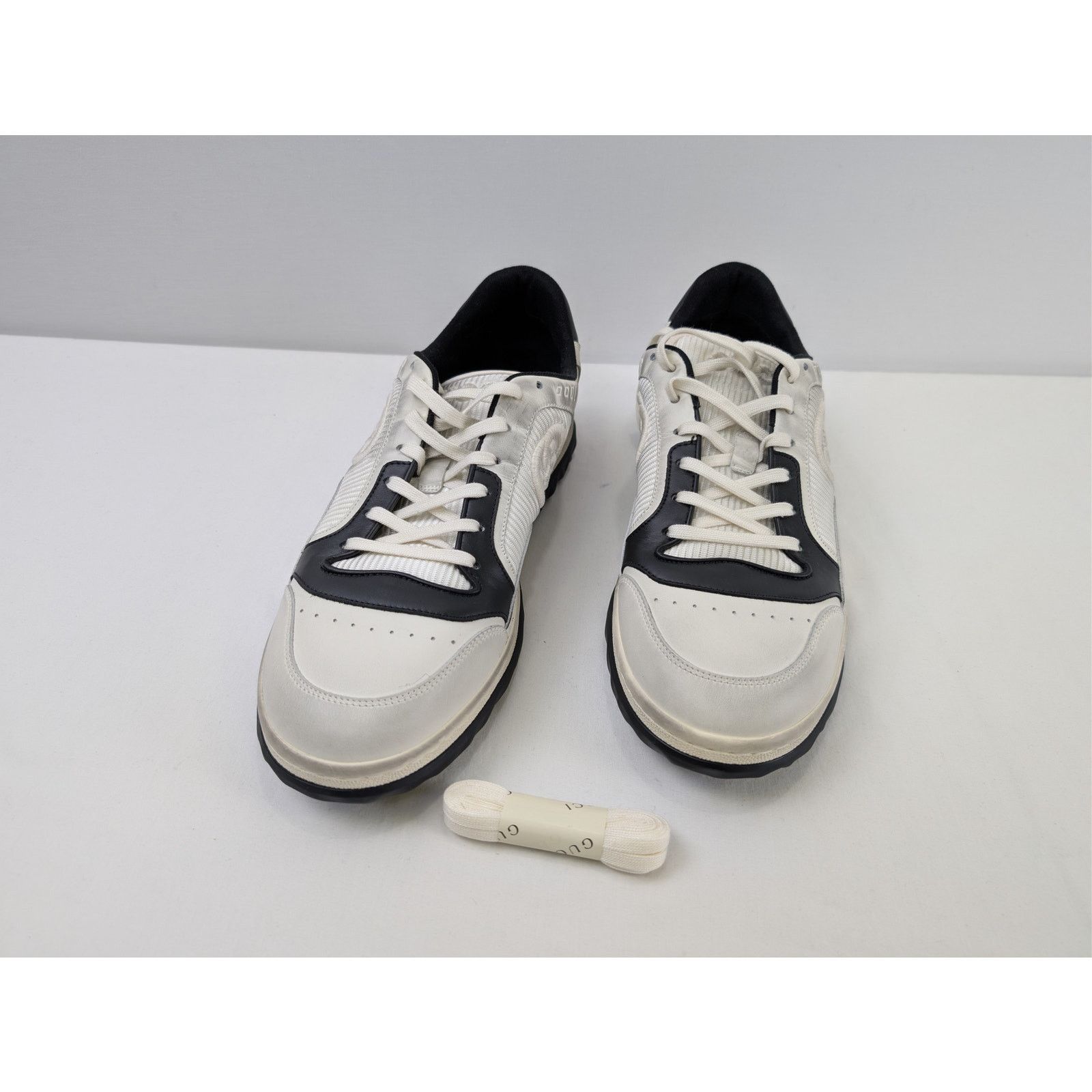 Gucci o1rshd1 Men's Mac80 GG Low Top Sneakers in Off-White Size US 12.5 / EU 45-46 - 7 Thumbnail